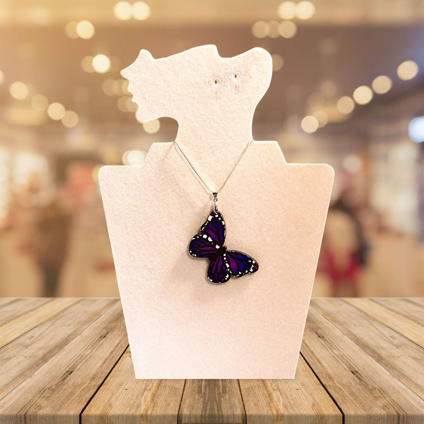 Butterfly Shaped Sublimated Necklace