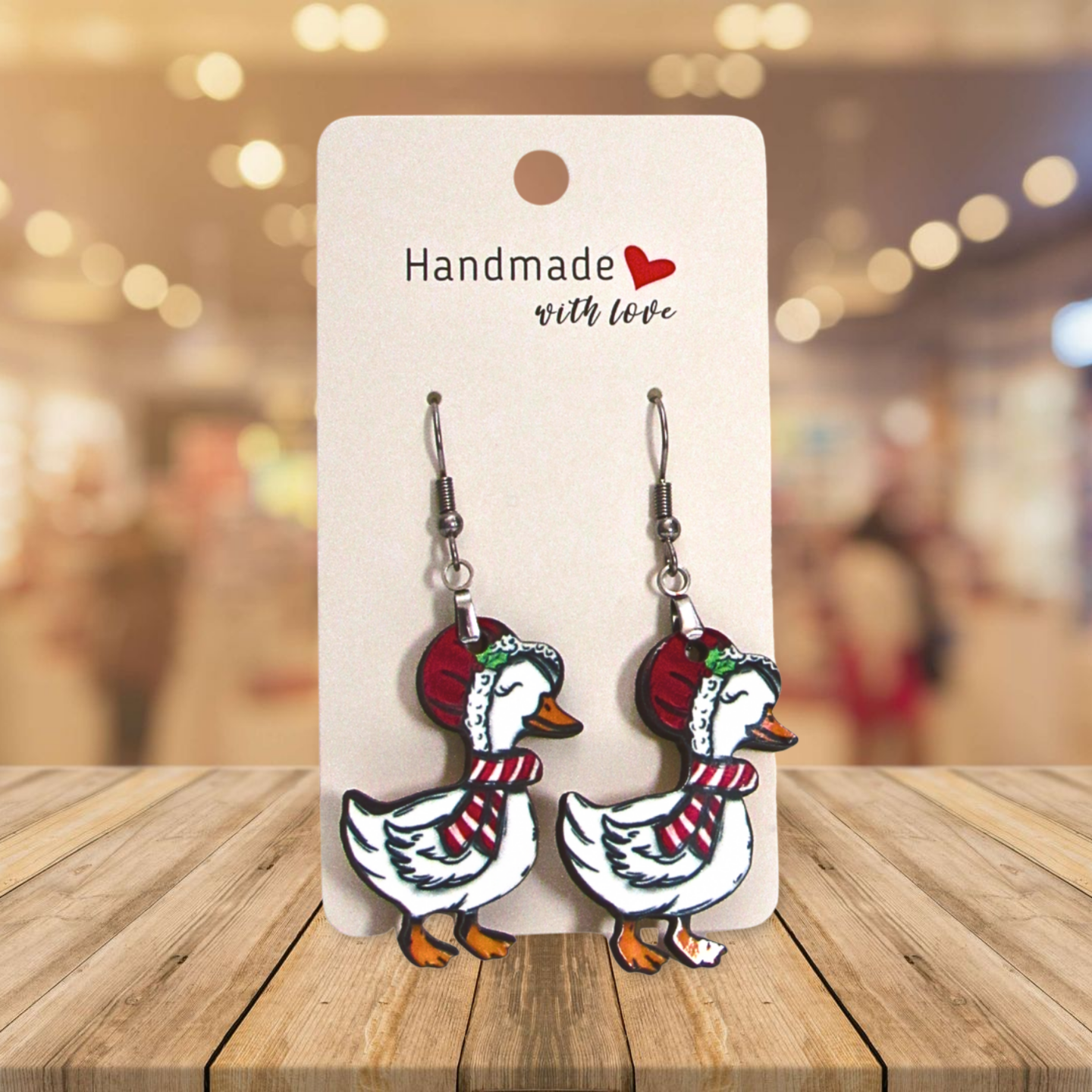 Goose Shaped Sublimated Earrings