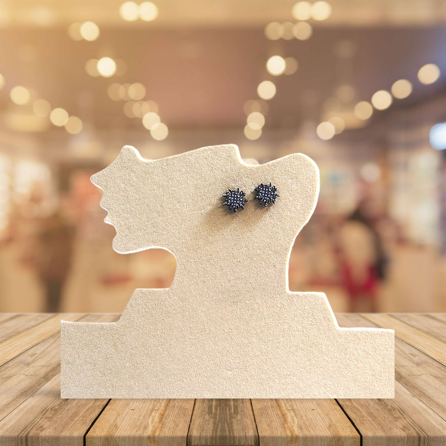 Fireworks Shaped Sublimated Stud Earrings