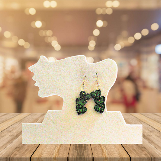 Triple Heart Shaped Sublimated Earrings