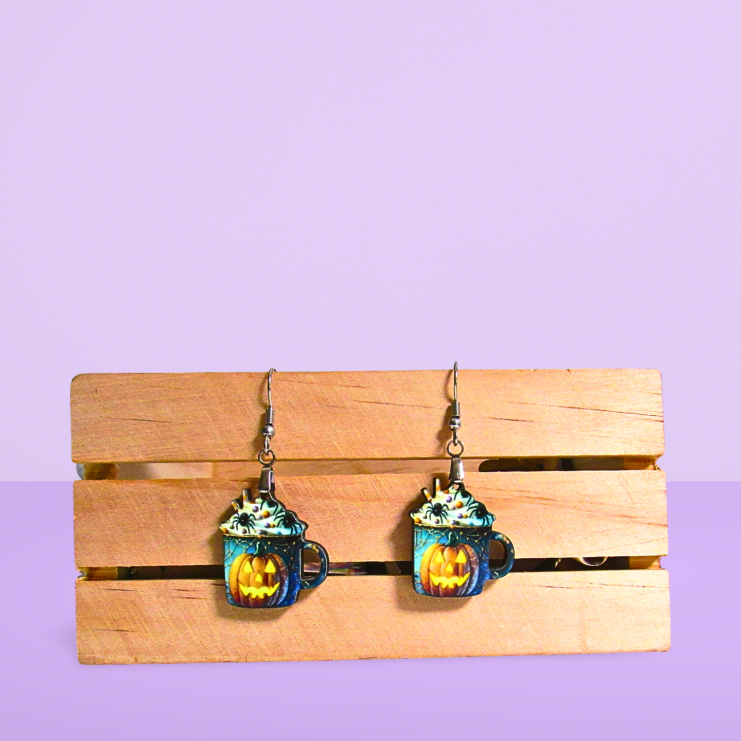 Latte Mug Shaped Sublimated Earrings 1 inch MDF