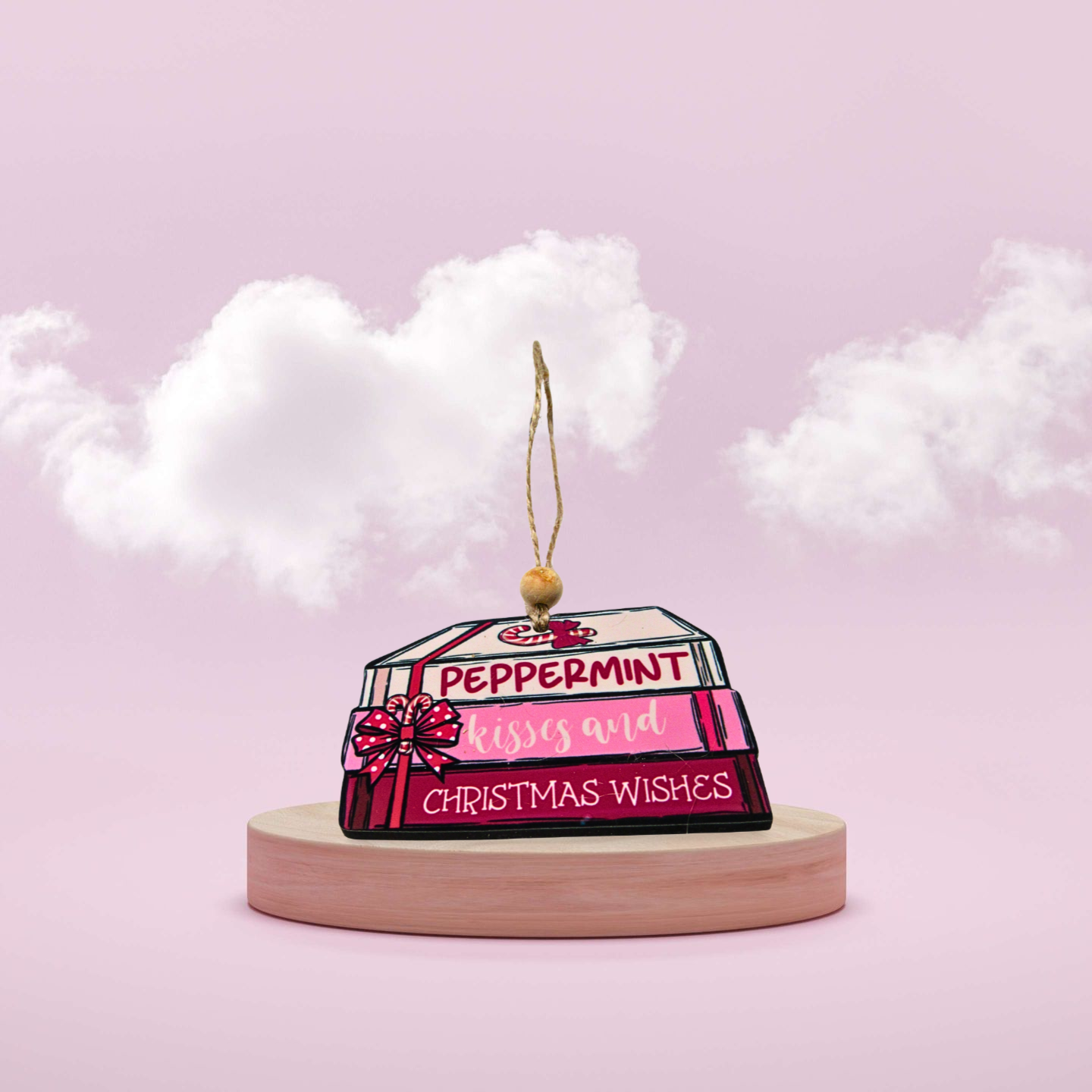 MDF-Stacked Book Shaped Sublimated Ornament