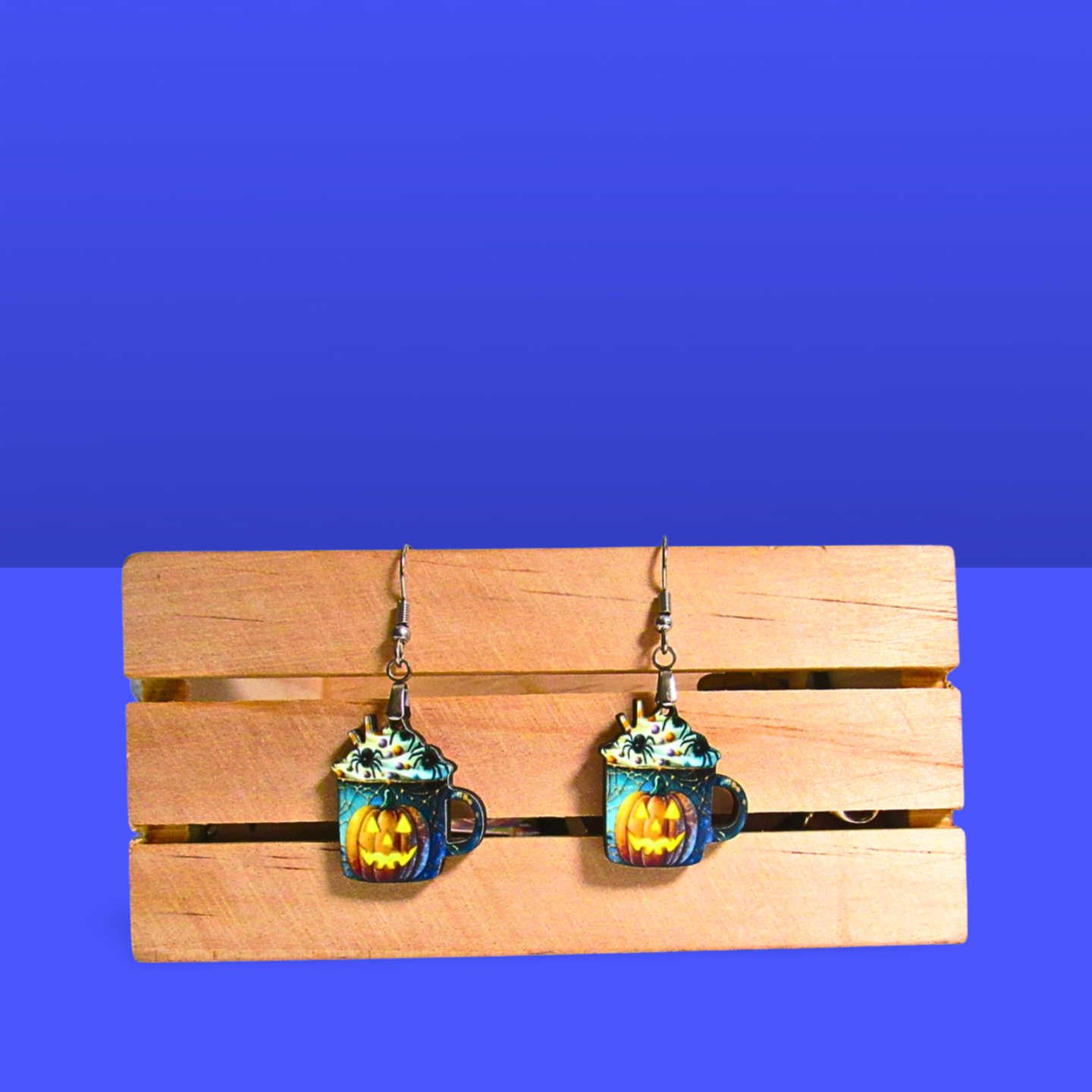 Latte Mug Shaped Sublimated Earrings 1 inch MDF