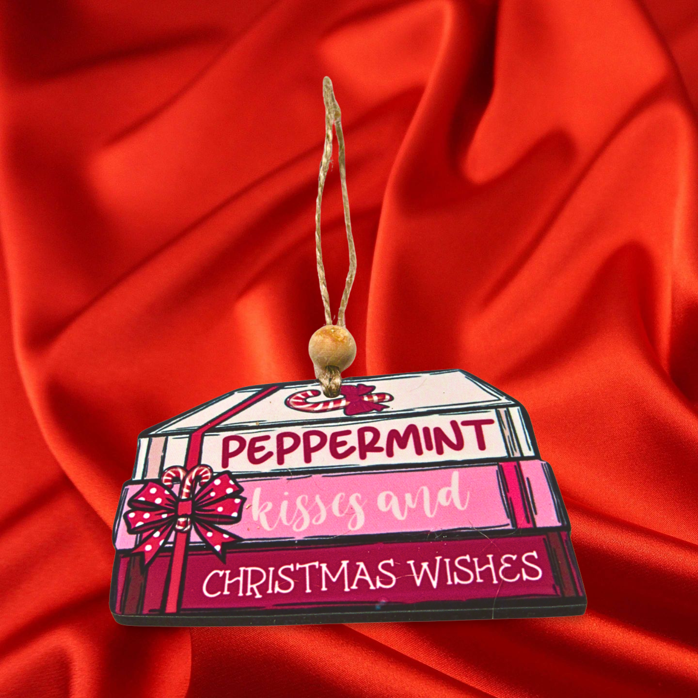 MDF-Stacked Book Shaped Sublimated Ornament