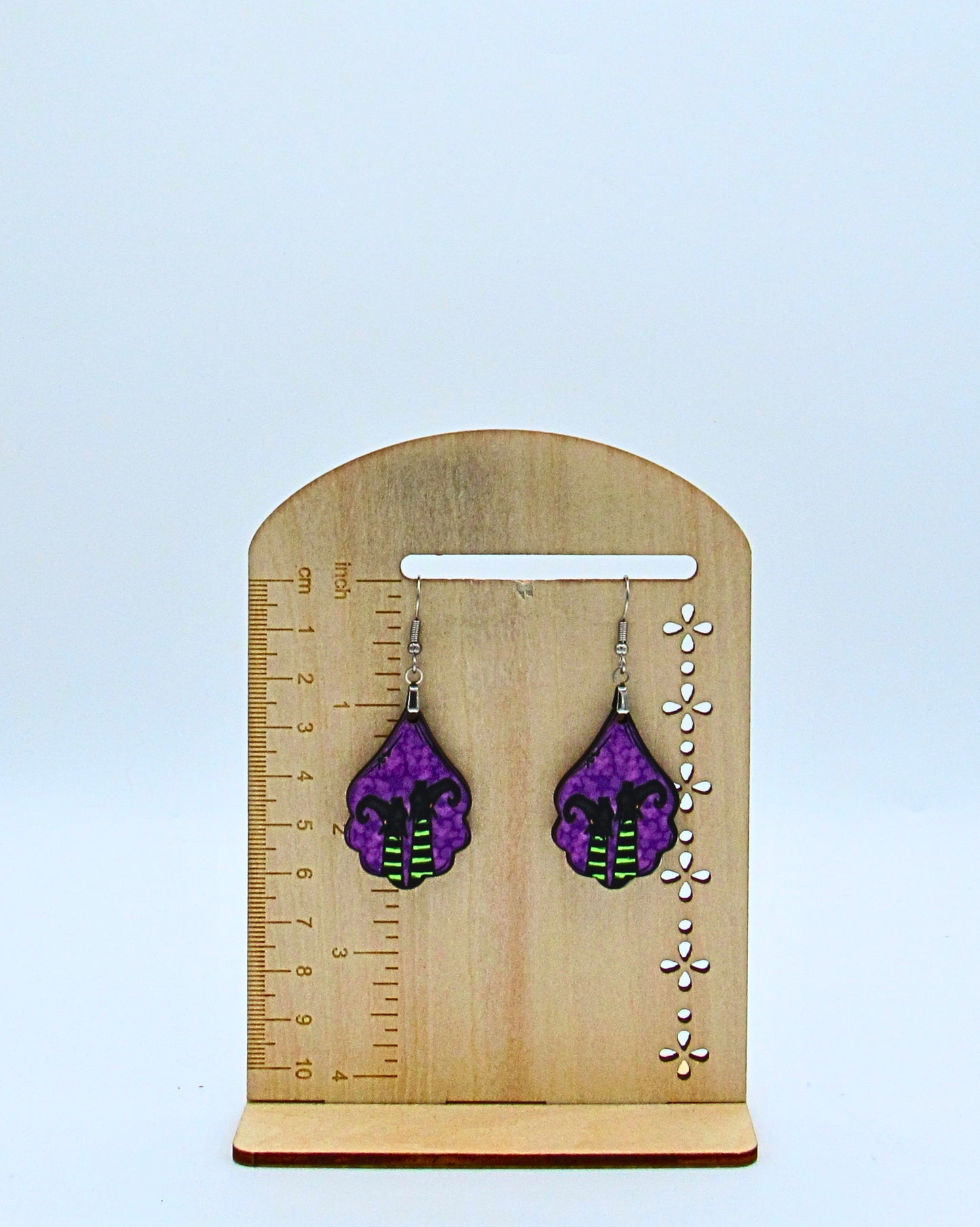 MDF-Fancy Teardrop Shaped Sublimated Earrings 1.5 inch