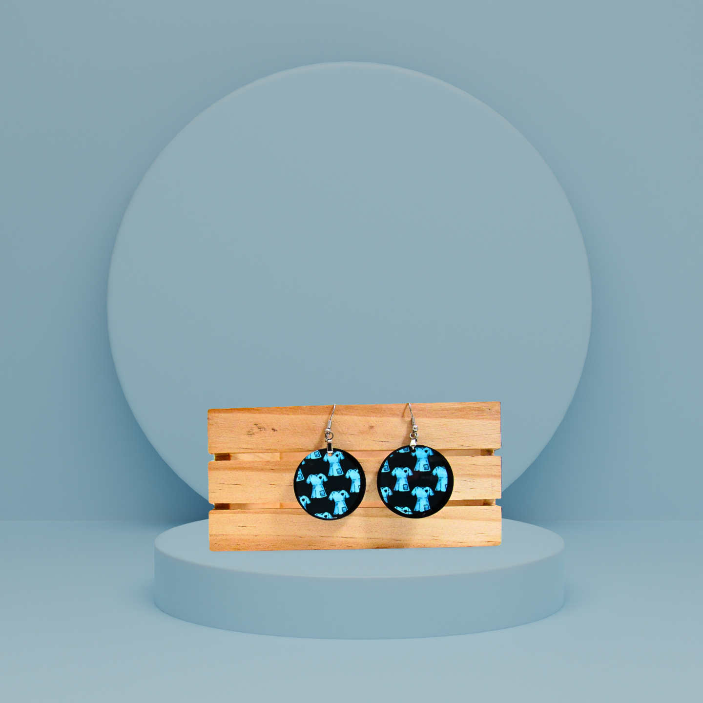 Round Shaped Sublimated 1 inch Earring