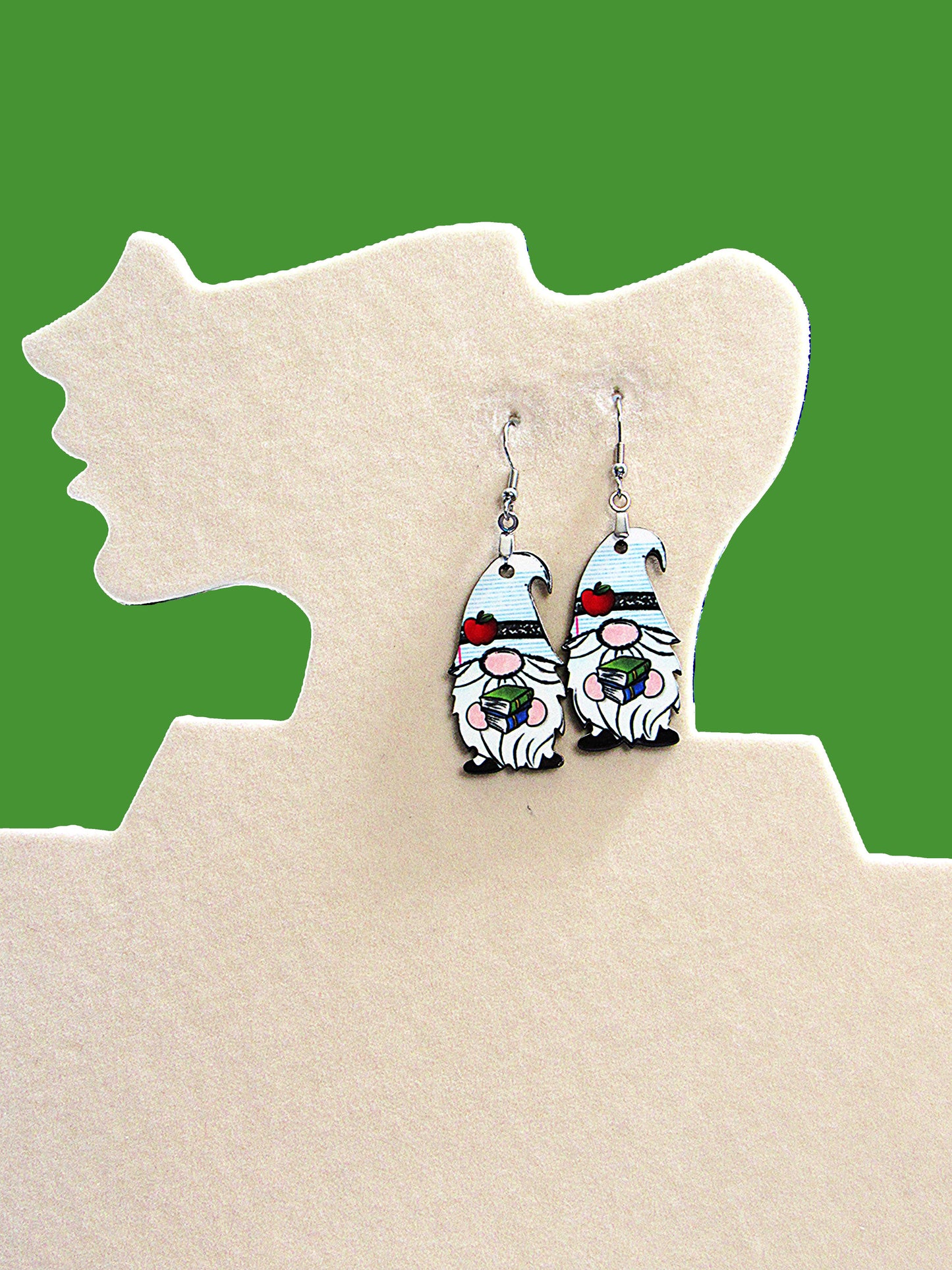 Gnome Shaped Sublimated Earring