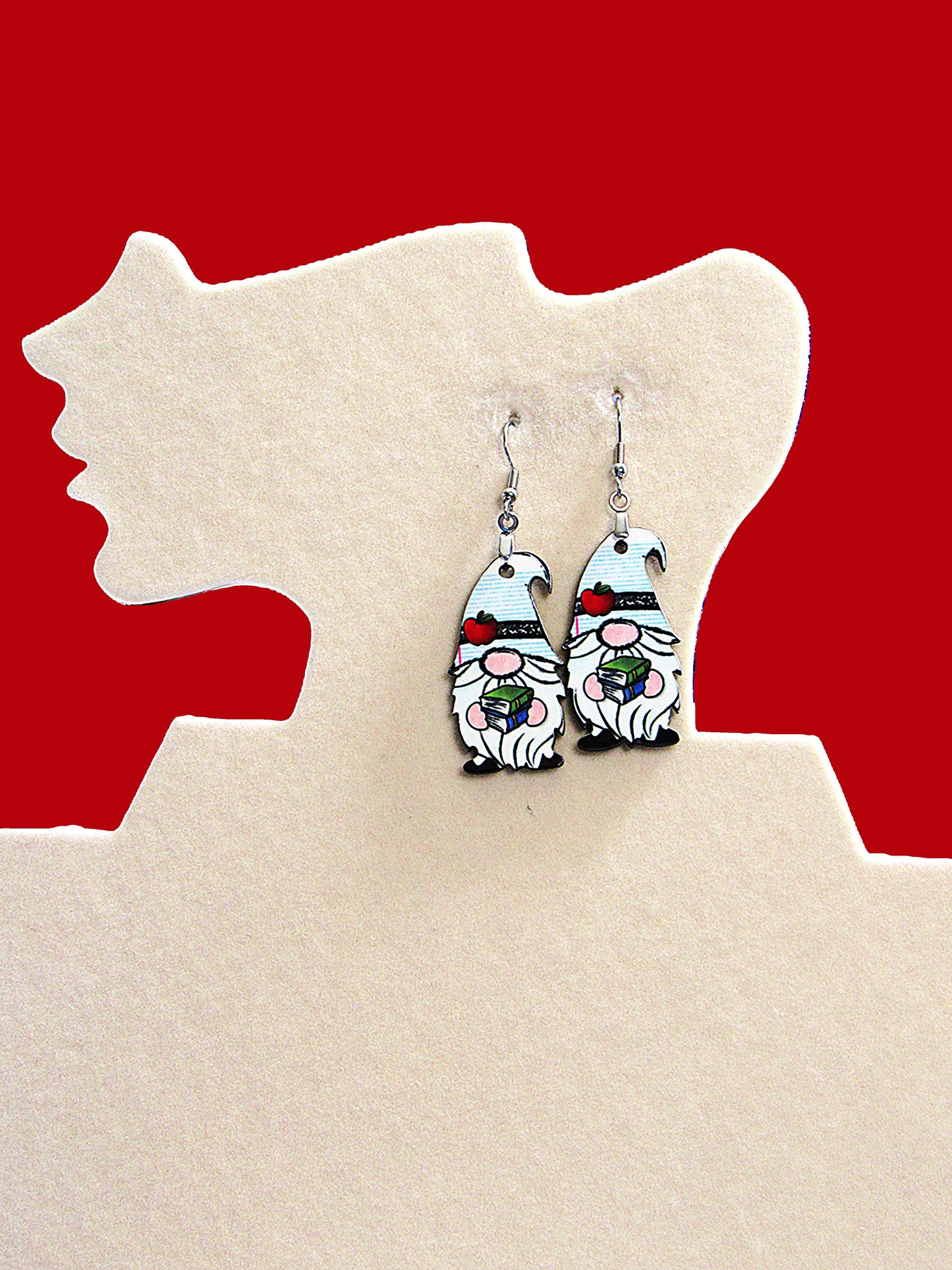 Gnome Shaped Sublimated Earring