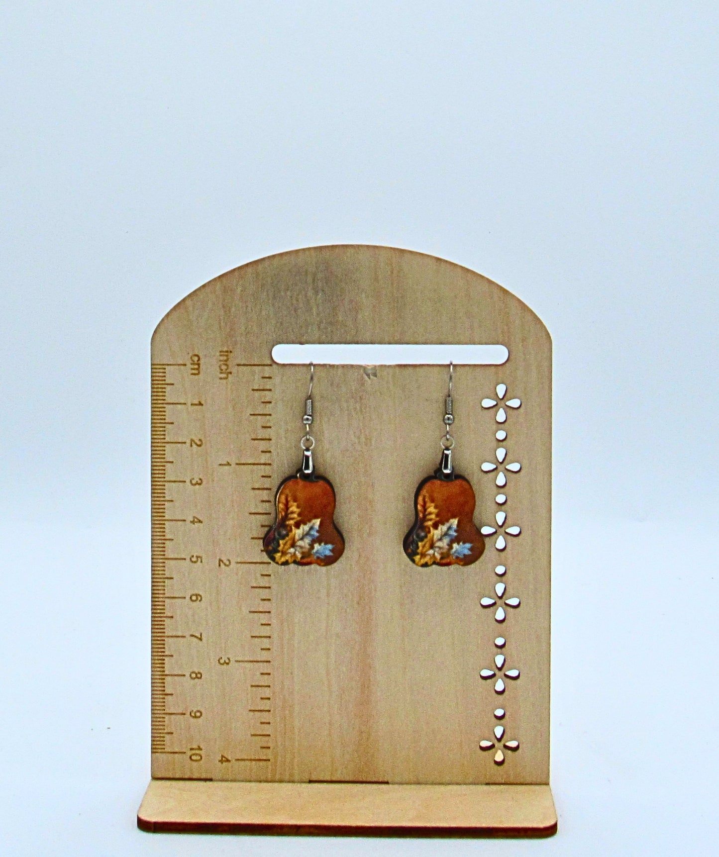 MDF-Lumpy Pumpkin Shaped Sublimated Earrings 1 inch