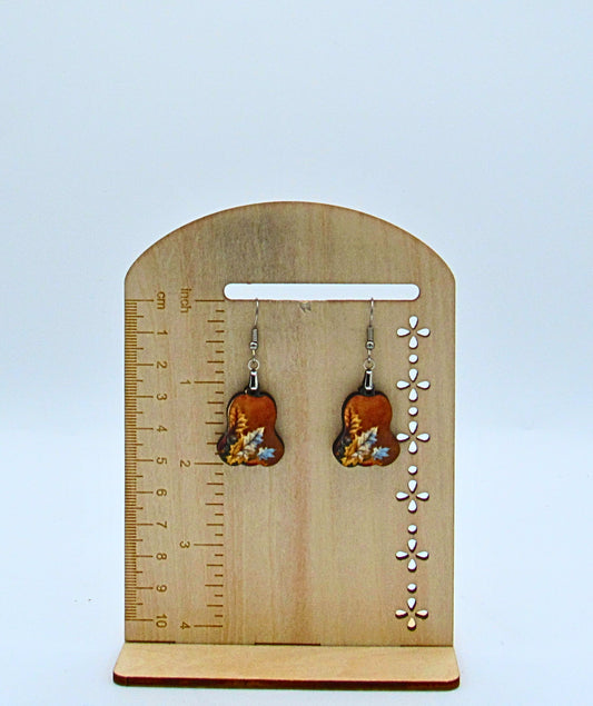 MDF-Lumpy Pumpkin Shaped Sublimated Earrings 1 inch