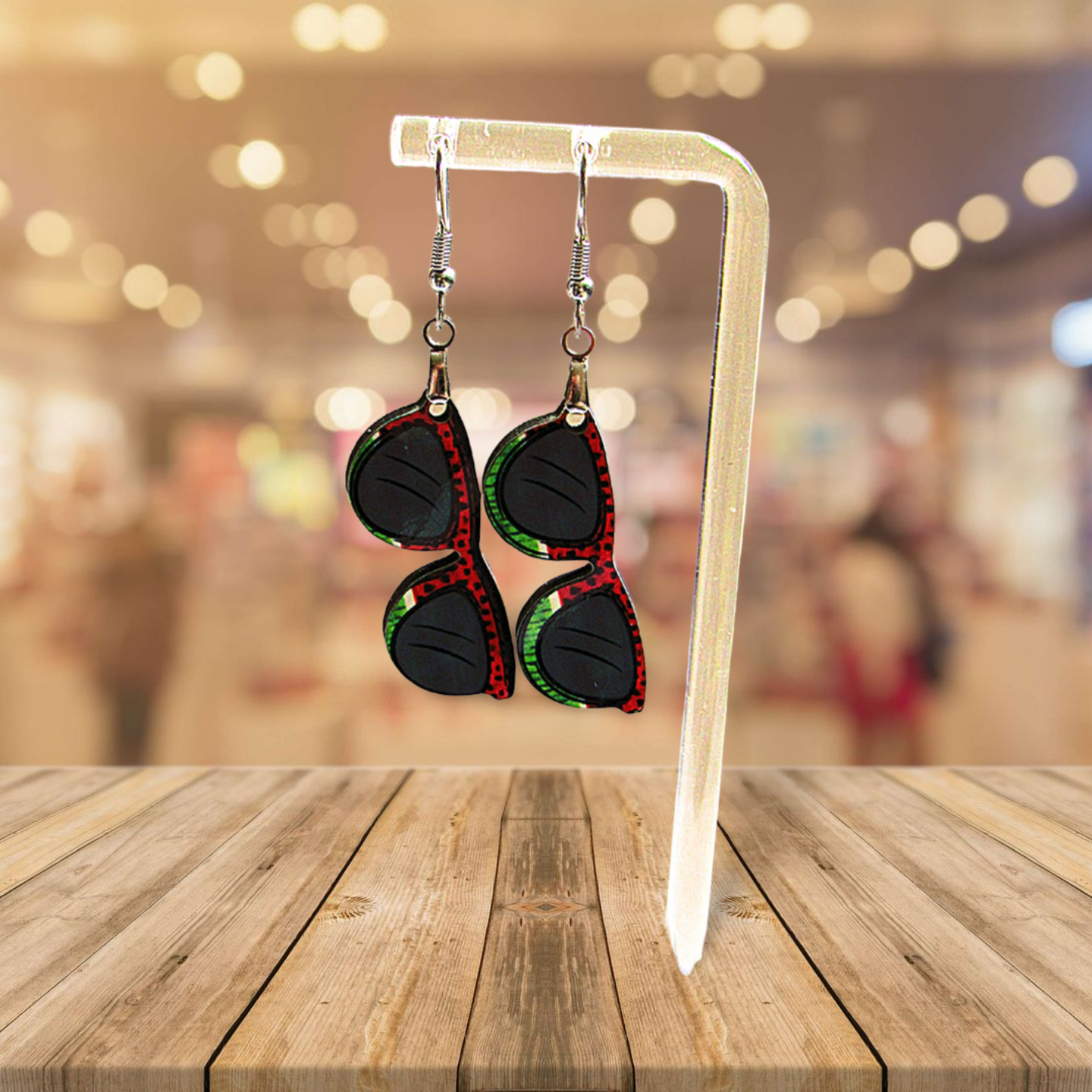 Sunglass Shaped Sublimated Earrings