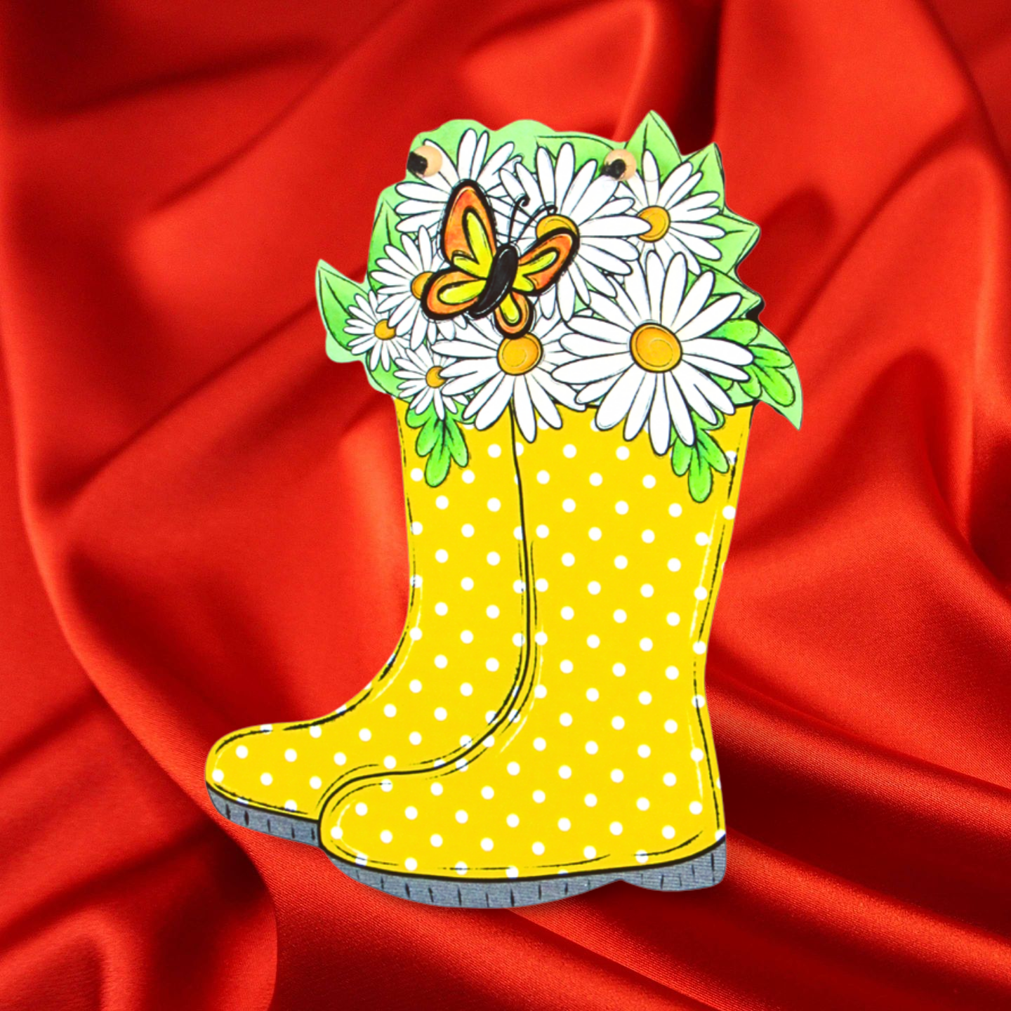 Rainboot Shaped Sublimated Door Hanger