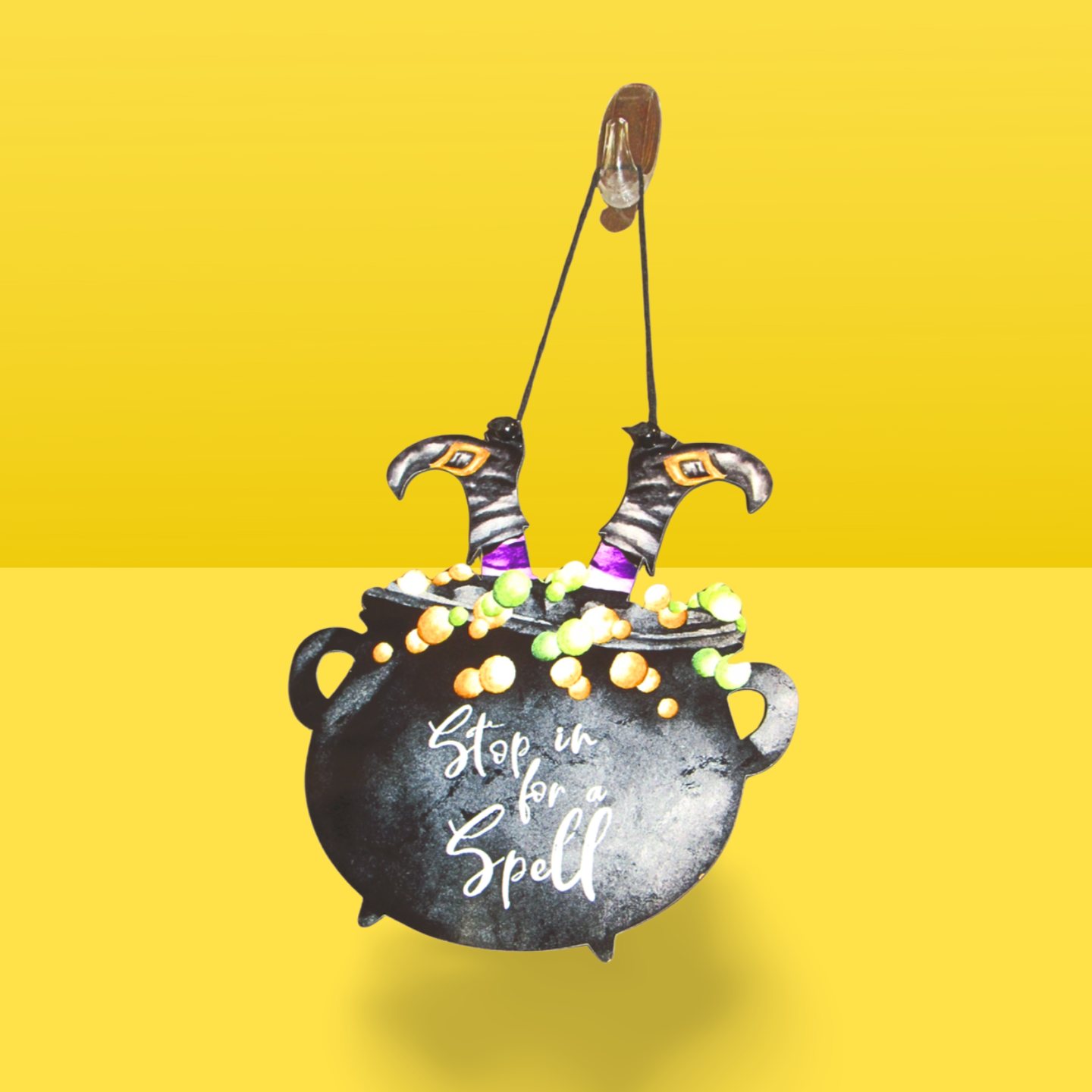 Witch Cauldron Shaped Sublimated Door Hanger