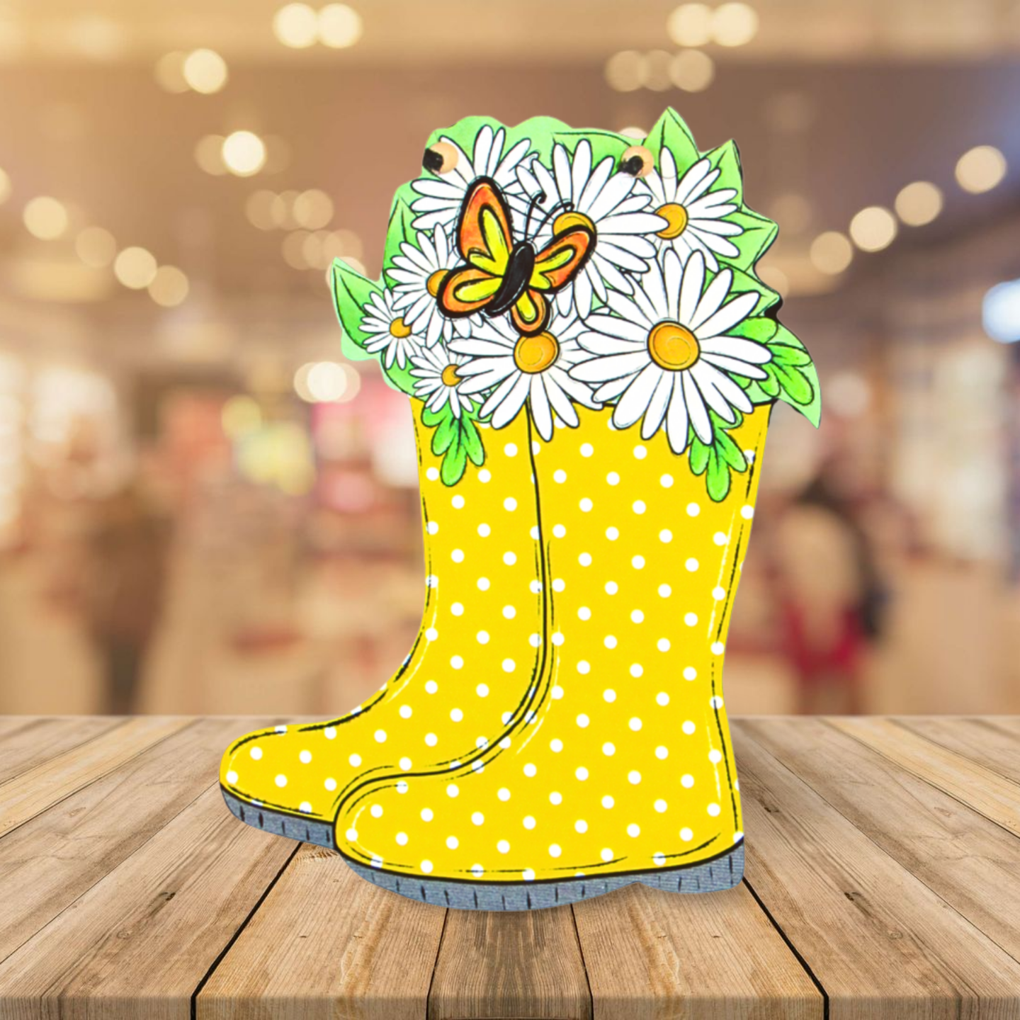 Rainboot Shaped Sublimated Door Hanger