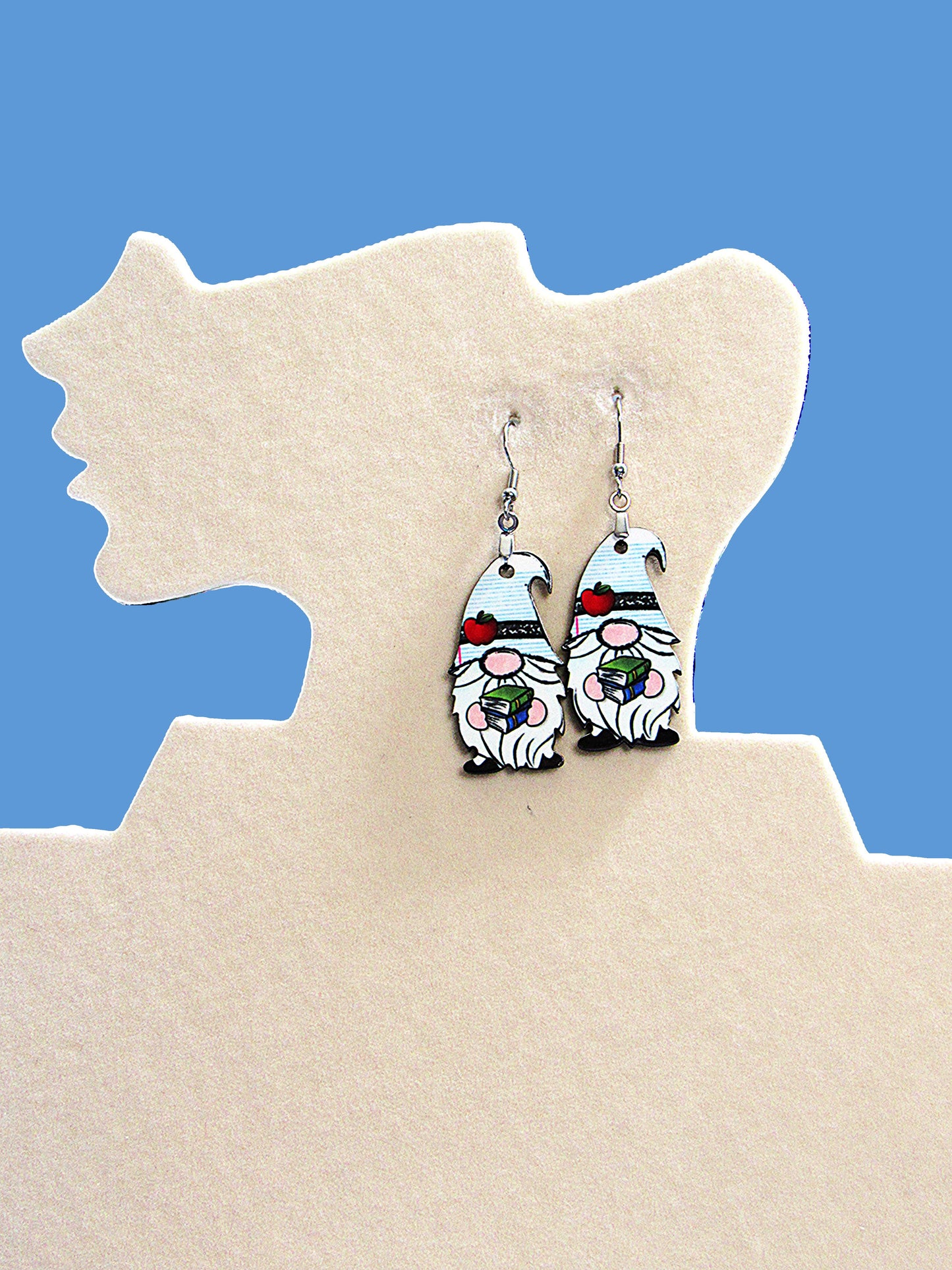 Gnome Shaped Sublimated Earring