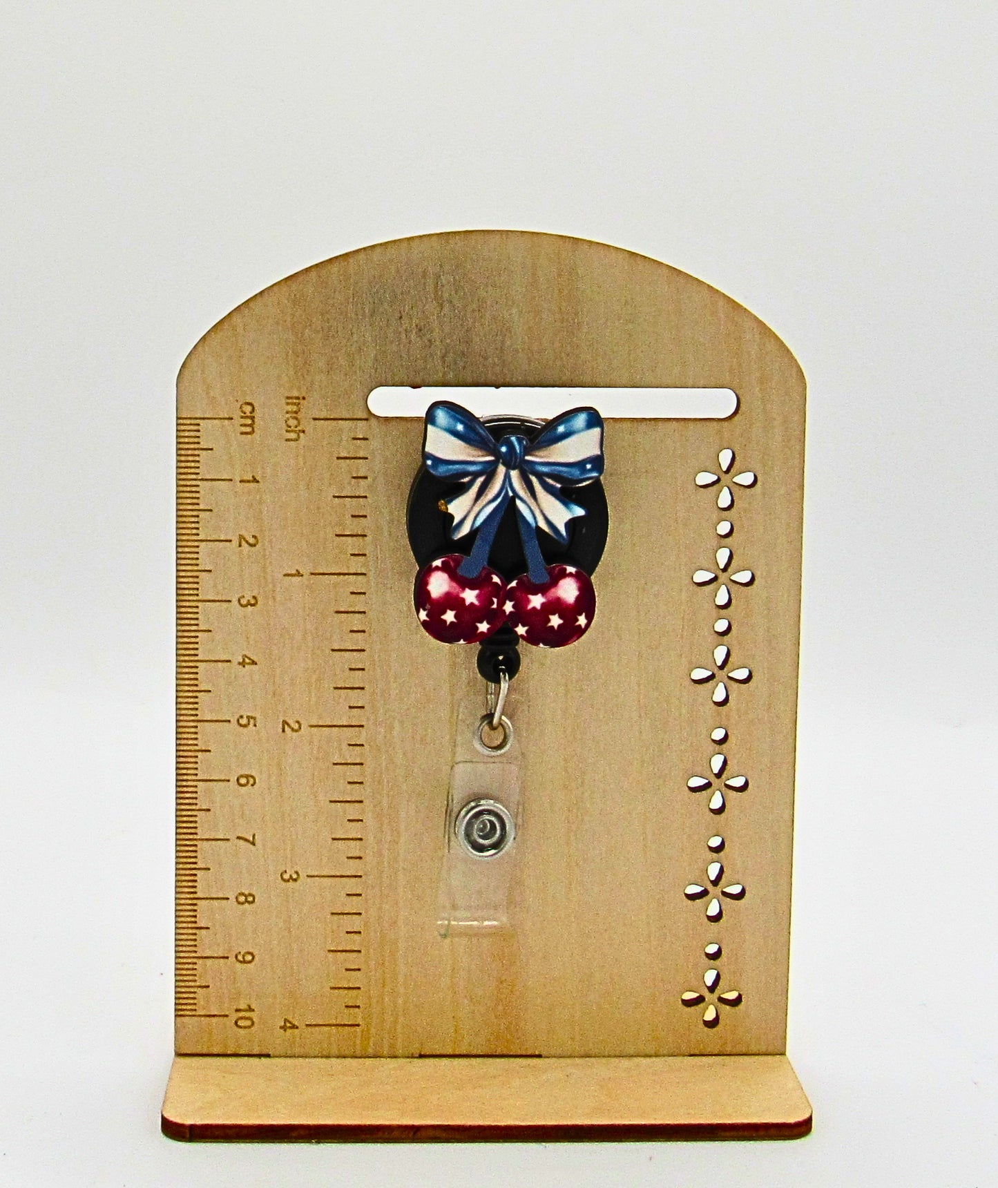 MDF-Cherry Bow Shaped Sublimated Badge Reel