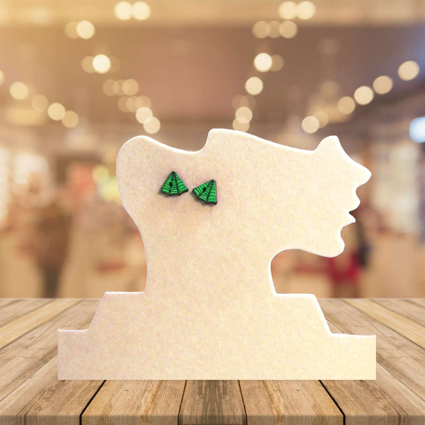 Spider Web Shaped Sublimated Stud Earrings