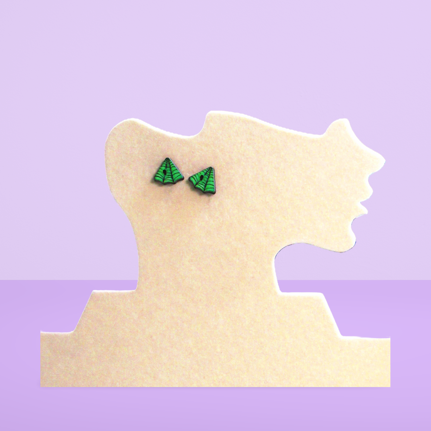 Spider Web Shaped Sublimated Stud Earrings