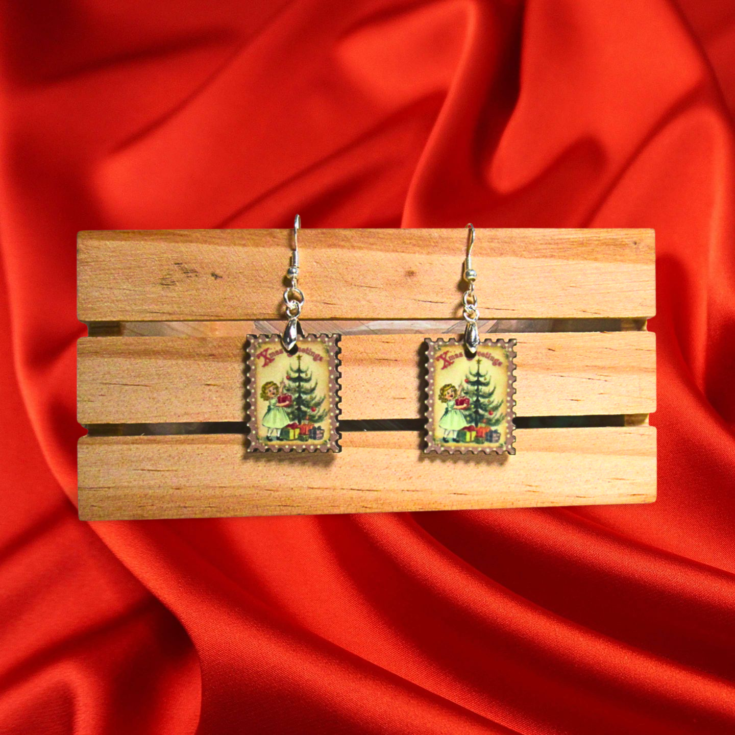 Stamp Shaped Sublimated Earrings 1 inch