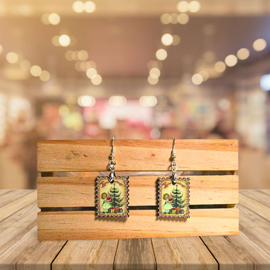 Stamp Shaped Sublimated Earrings 1 inch