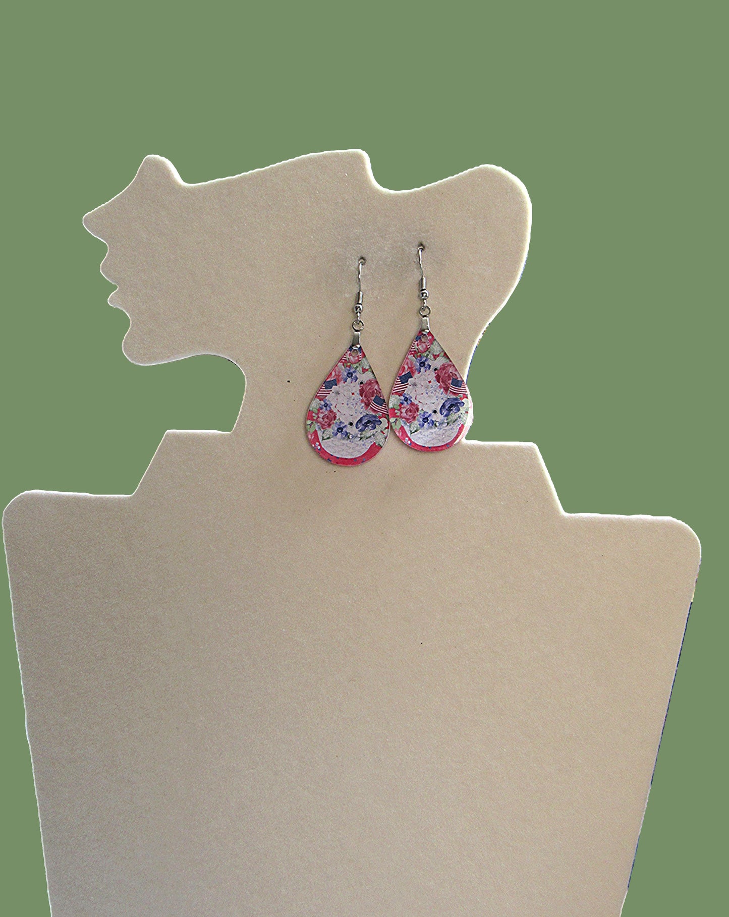 Acrylic Teardrop Shaped Sublimated Earrings