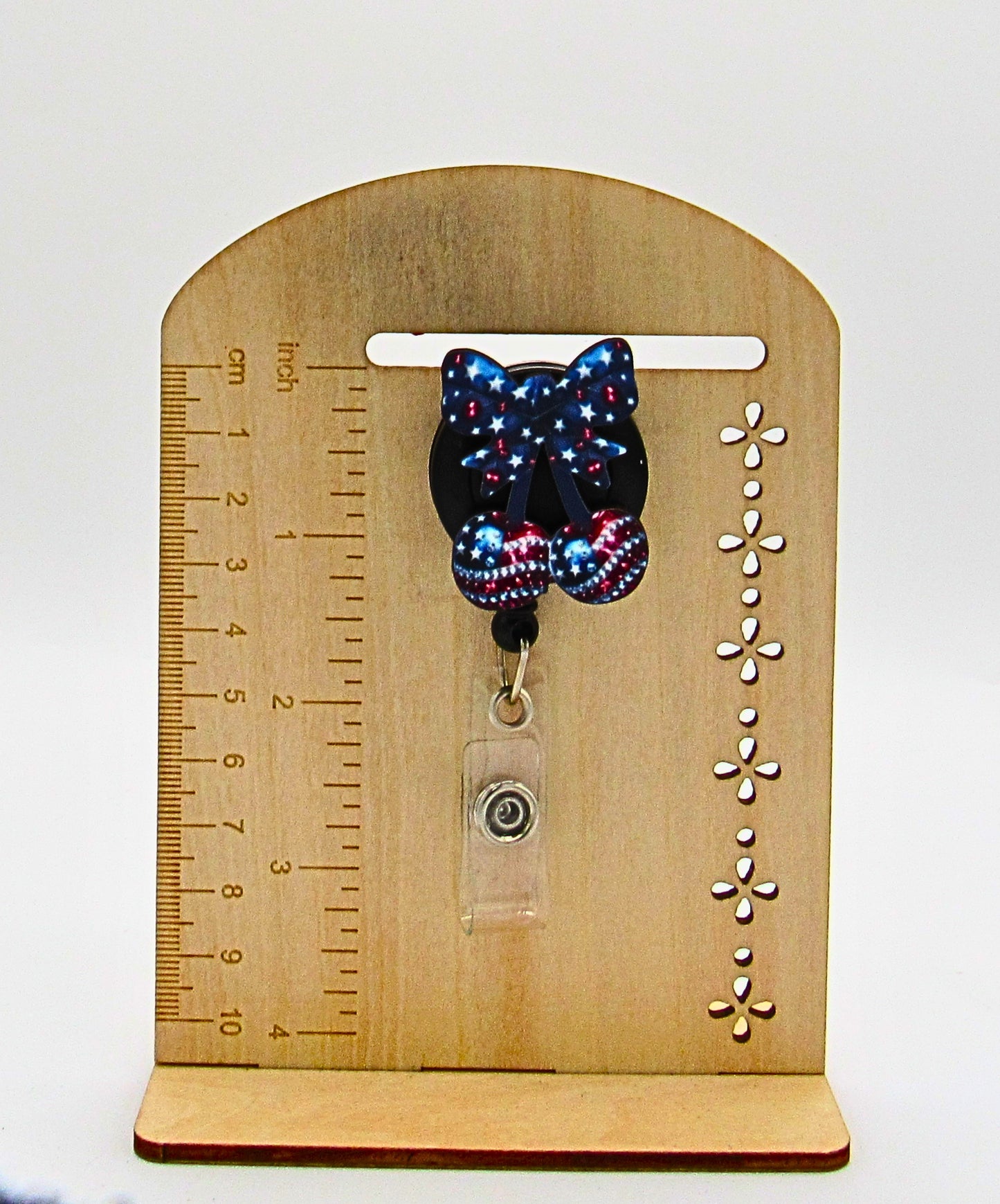 MDF-Cherry Bow Shaped Sublimated Badge Reel