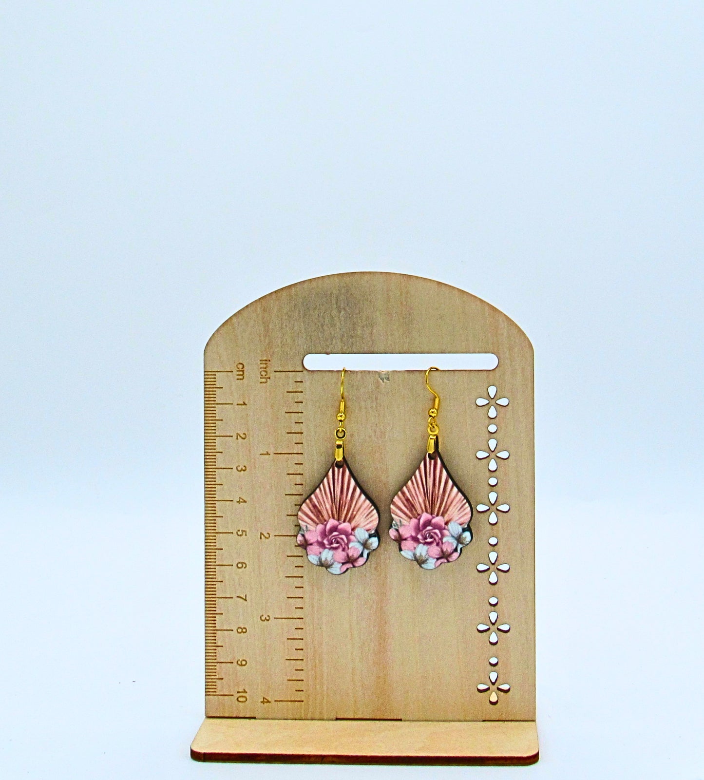 MDF-Fancy Teardrop Shaped Sublimated Earrings 1.5 inch
