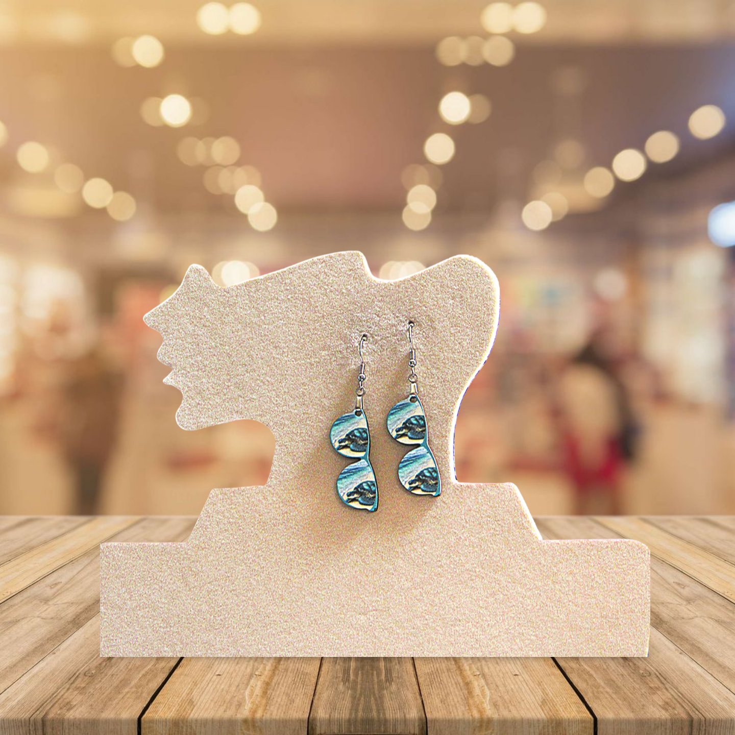 Sunglass Shaped Sublimated Earrings