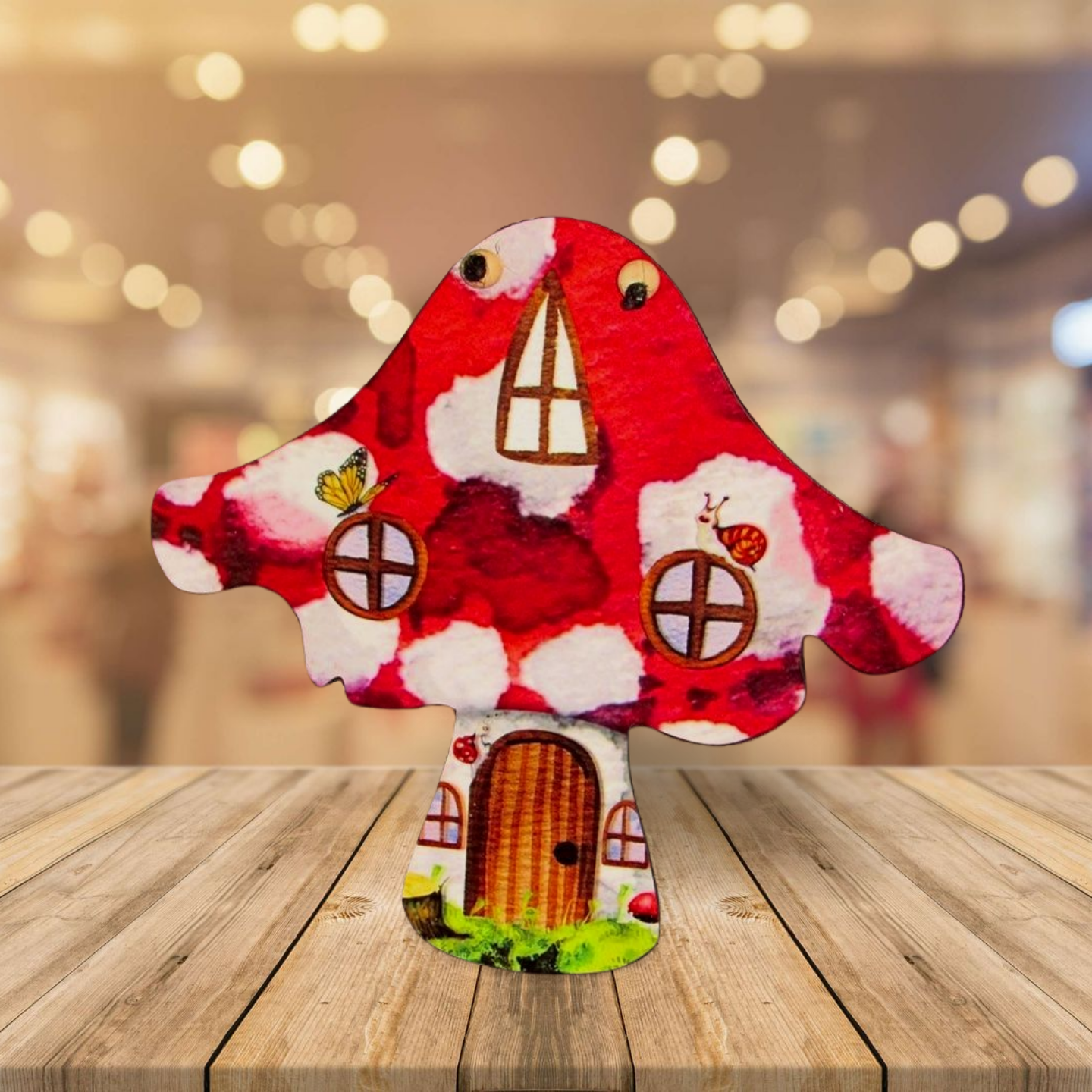 Distressed Mushroom Shaped Door Hanger