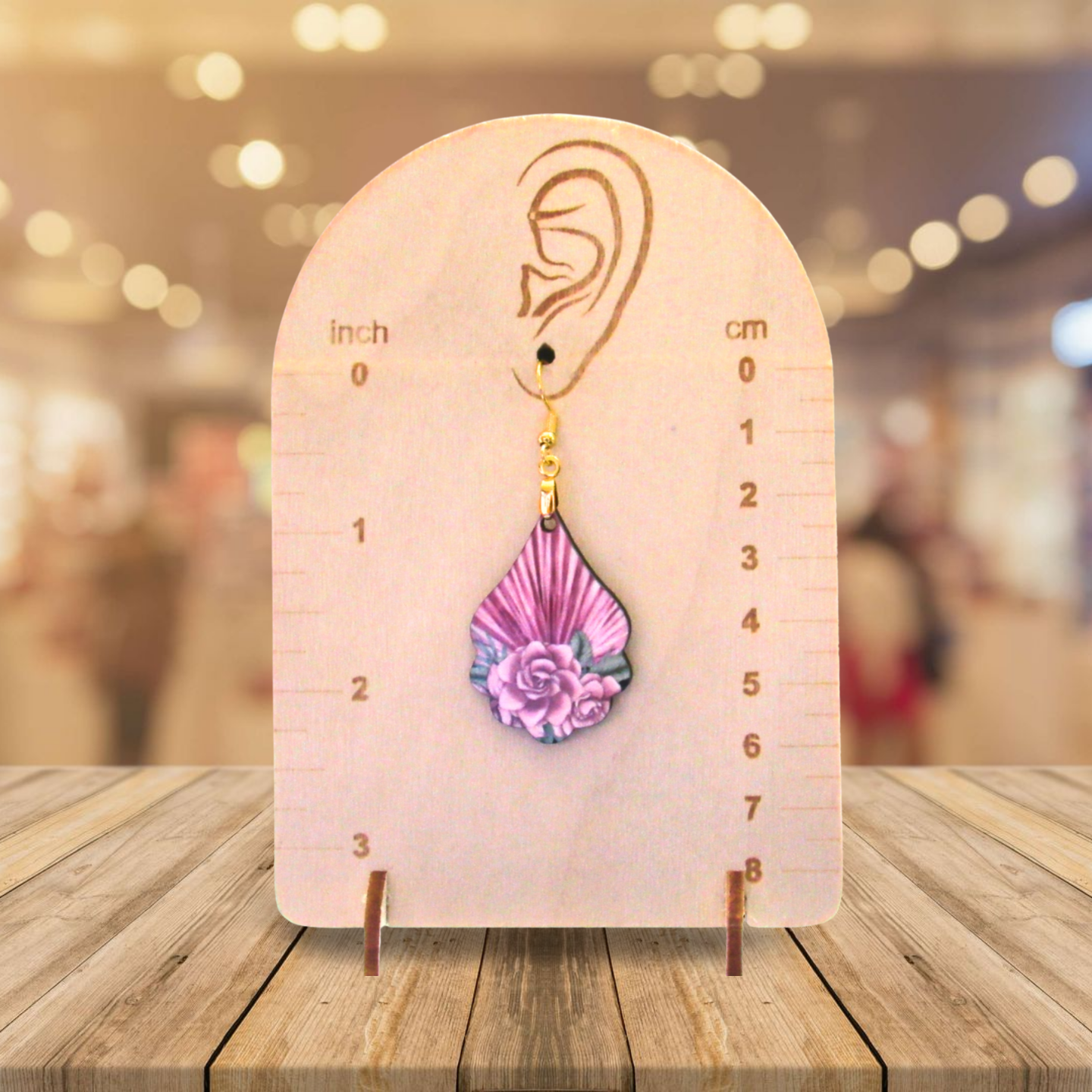 Fancy Teardrop Shaped Sublimated Earrings