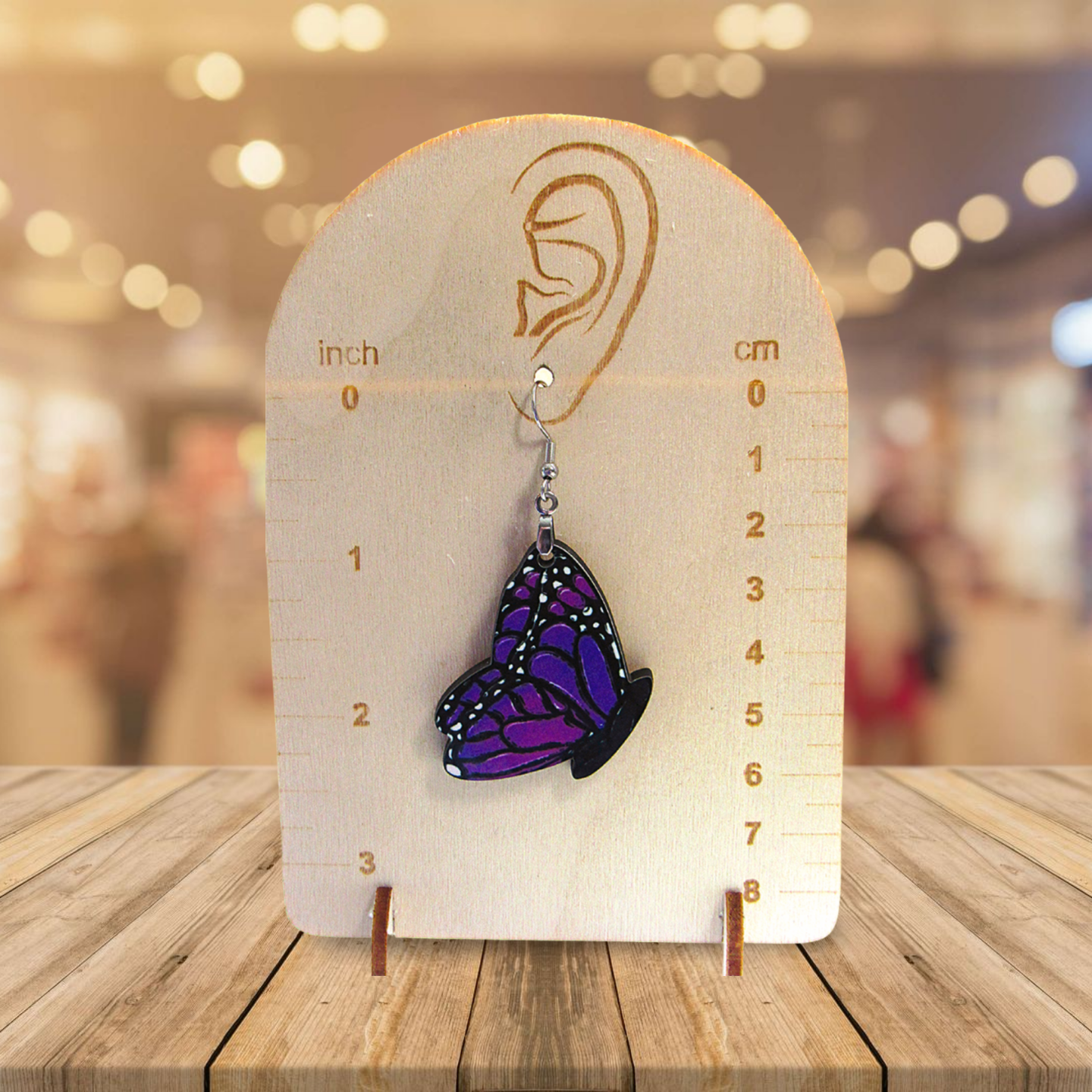 Butterfly Shaped Sublimated Earrings