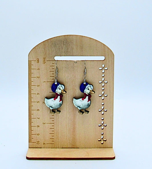 MDF-Goose Shaped Sublimated Earrings 1.5 inch