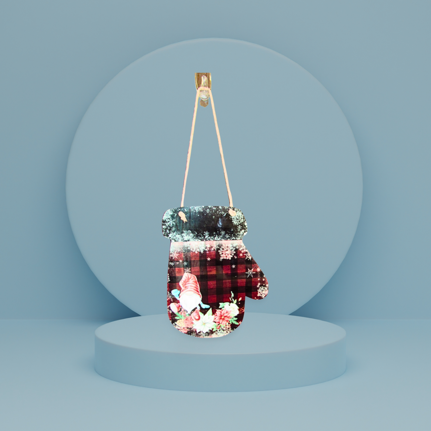 Mitten Shaped Sublimated Door Hanger