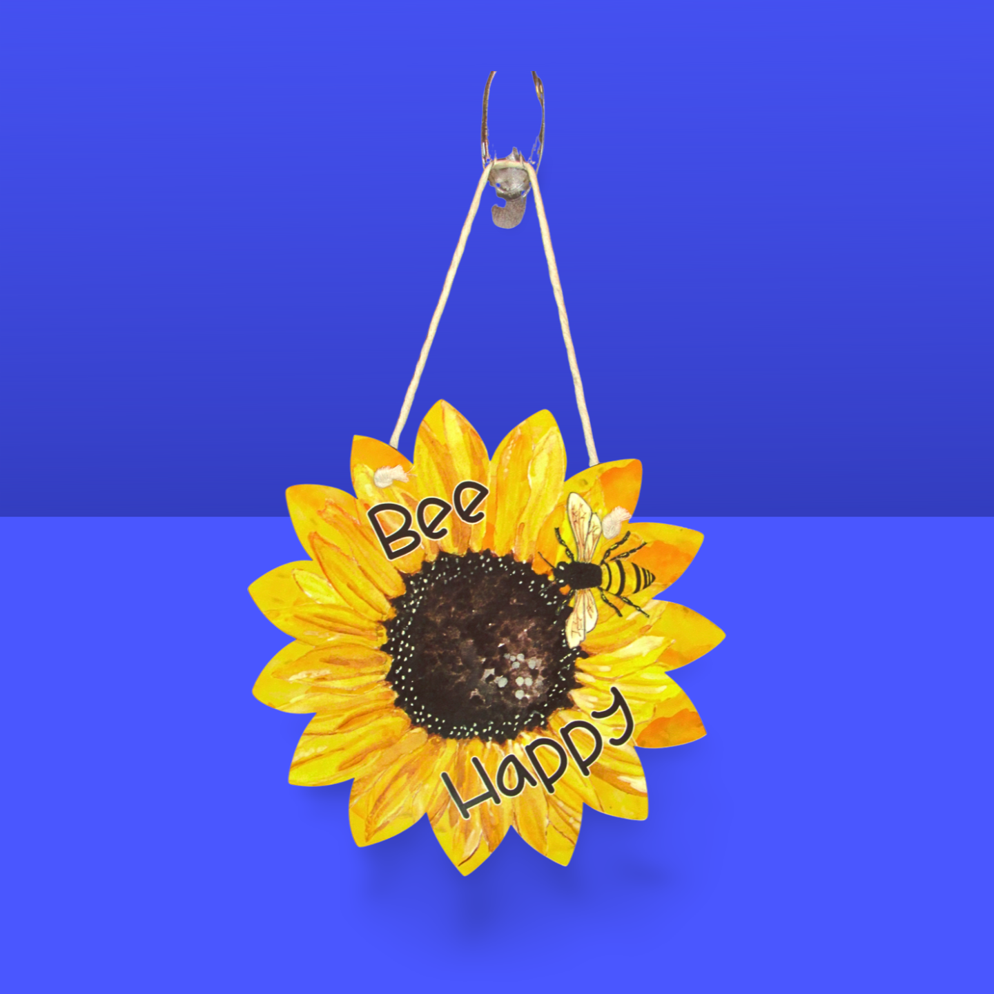 Sunflower Shaped Sublimated Door Hanger 8 in.