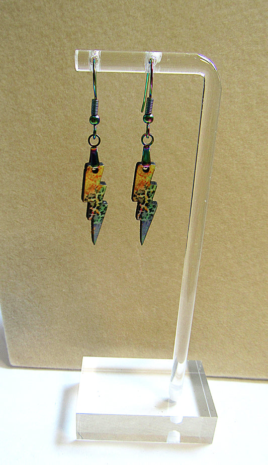 Lightning Shaped Sublimated Earrings