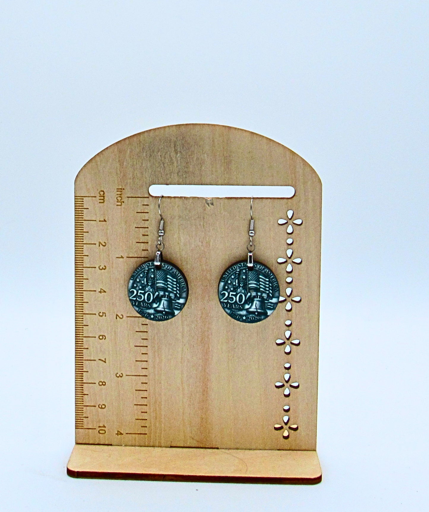 MDF-Round Shaped Sublimated 1 inch Earrings Coin