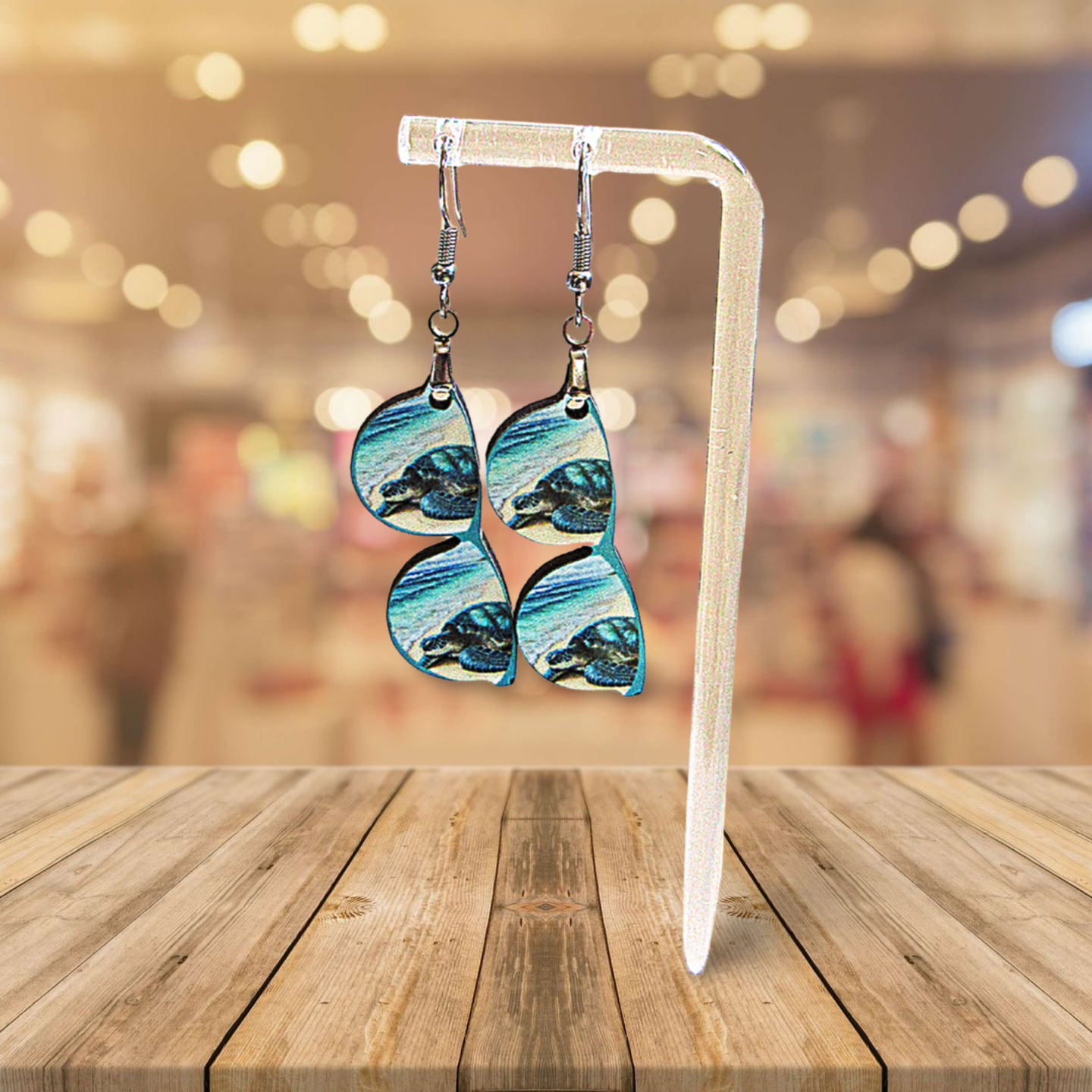 Sunglass Shaped Sublimated Earrings