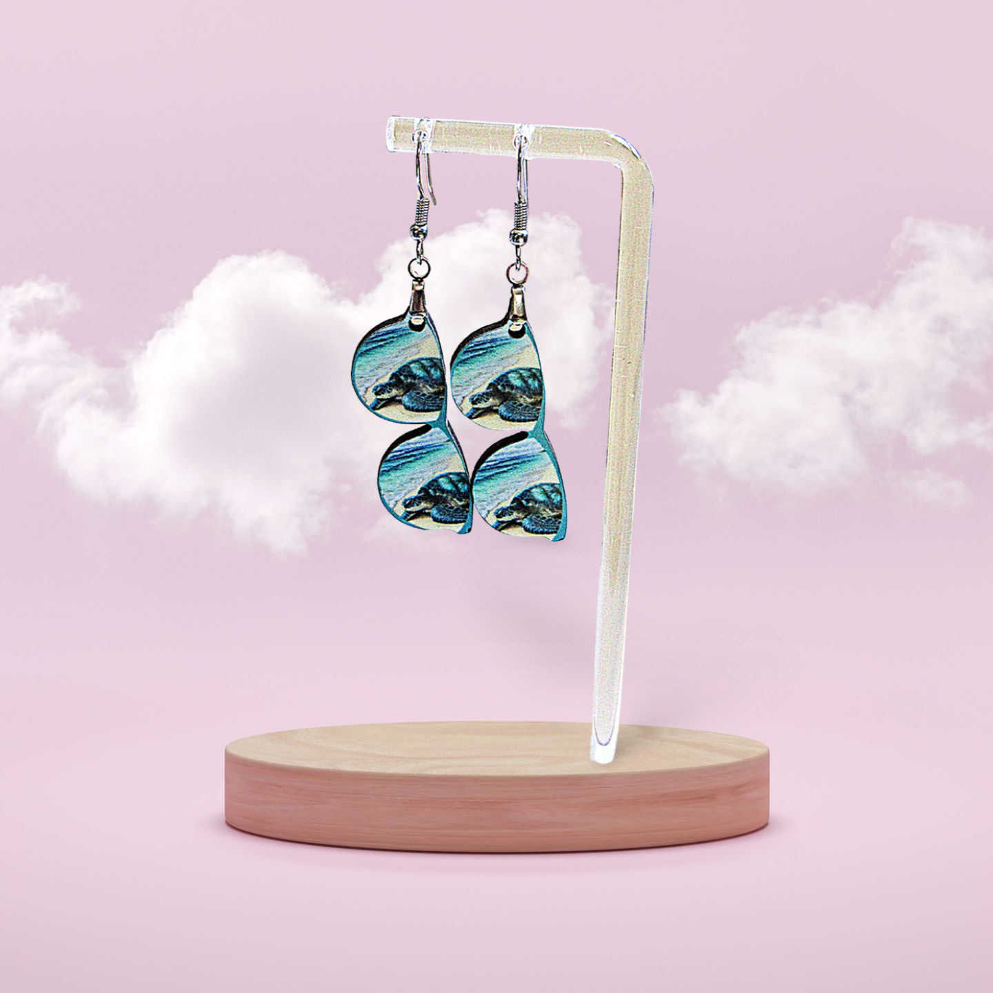 Sunglass Shaped Sublimated Earrings