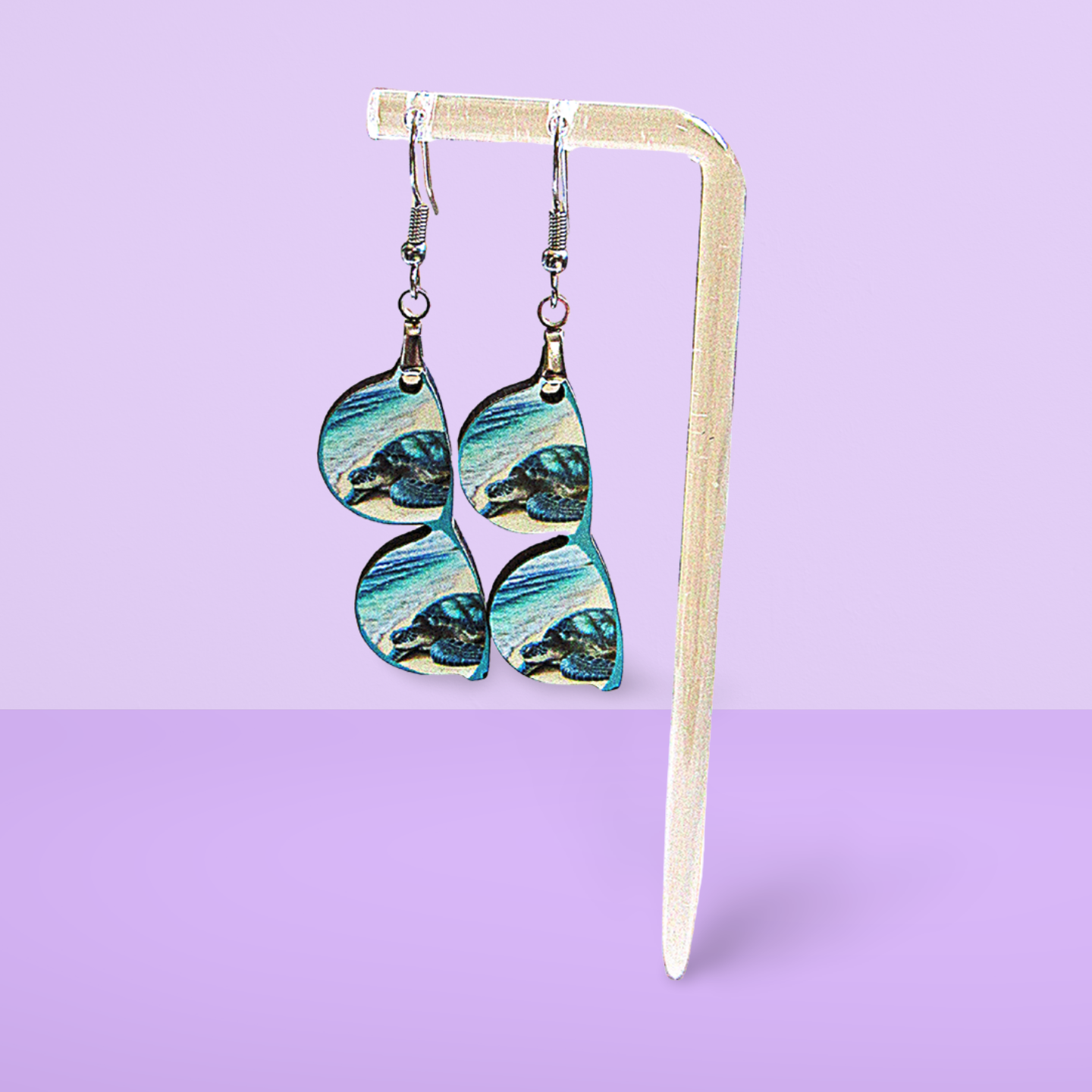 Sunglass Shaped Sublimated Earrings