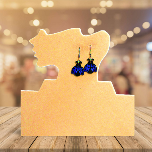 Ladybug Shaped Sublimated Earrings 1 inch