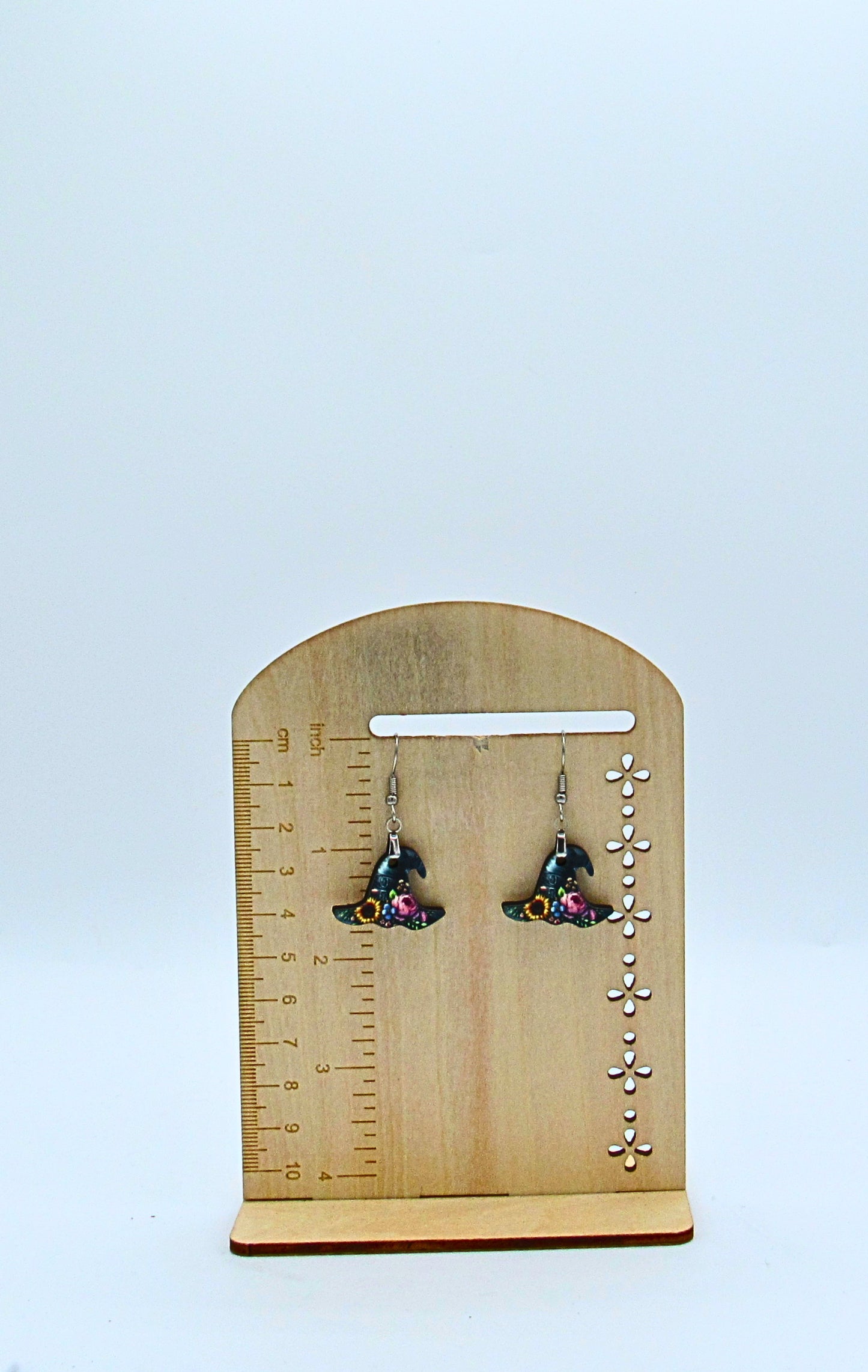 MDF-Witch Hat Shaped Sublimated Earrings 1 inch