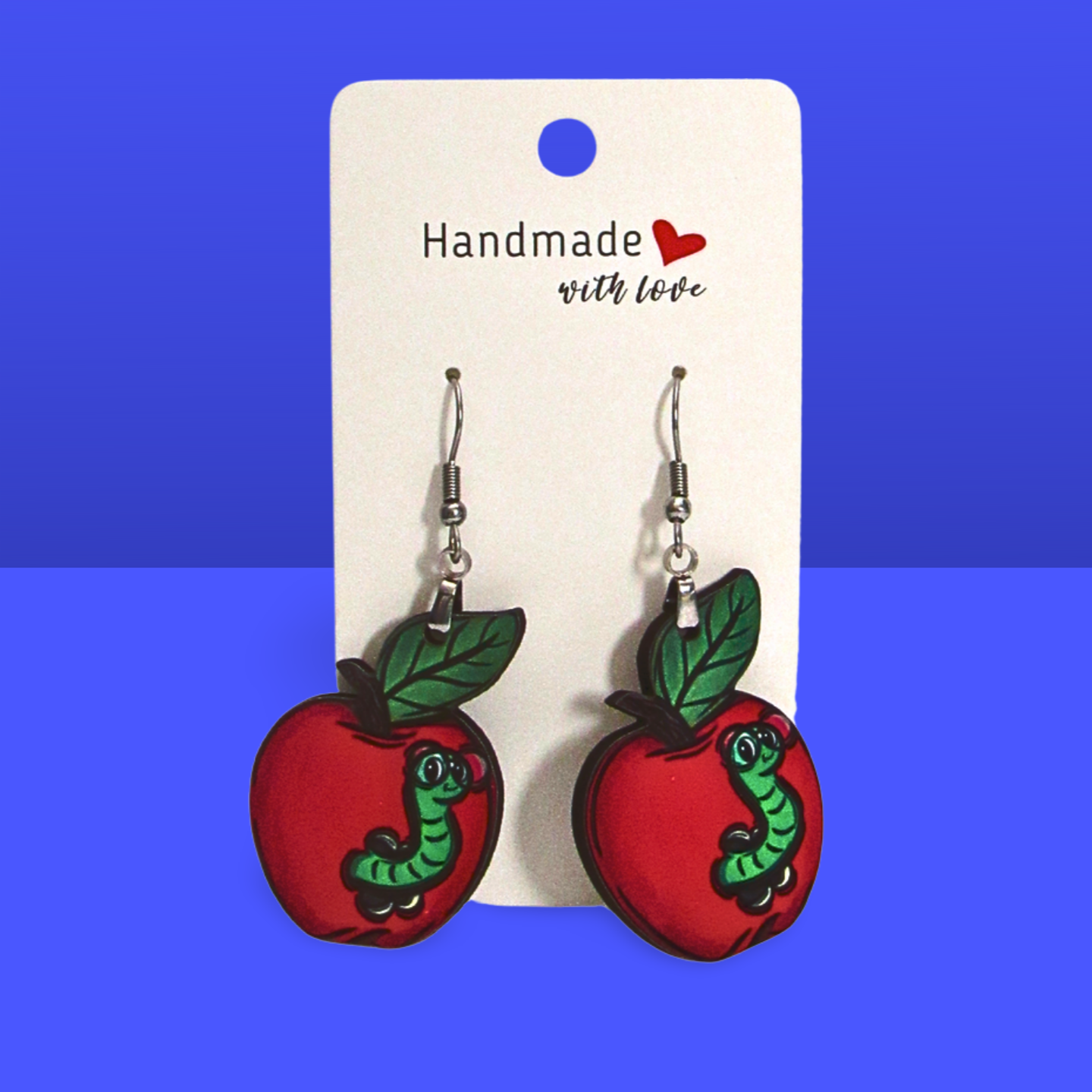 Apple Shaped Sublimated Earring