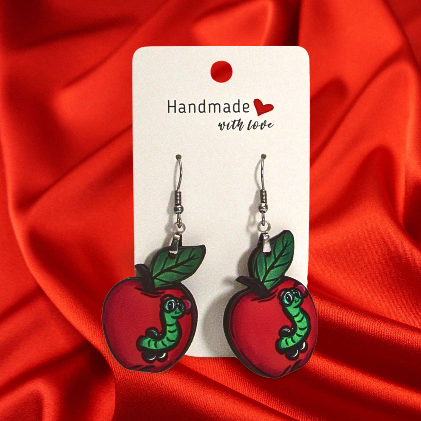 Apple Shaped Sublimated Earring