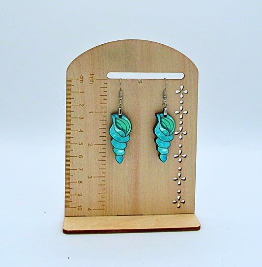 MDF- Tulip Shell Shaped Sublimated Earrings 1.5 inch