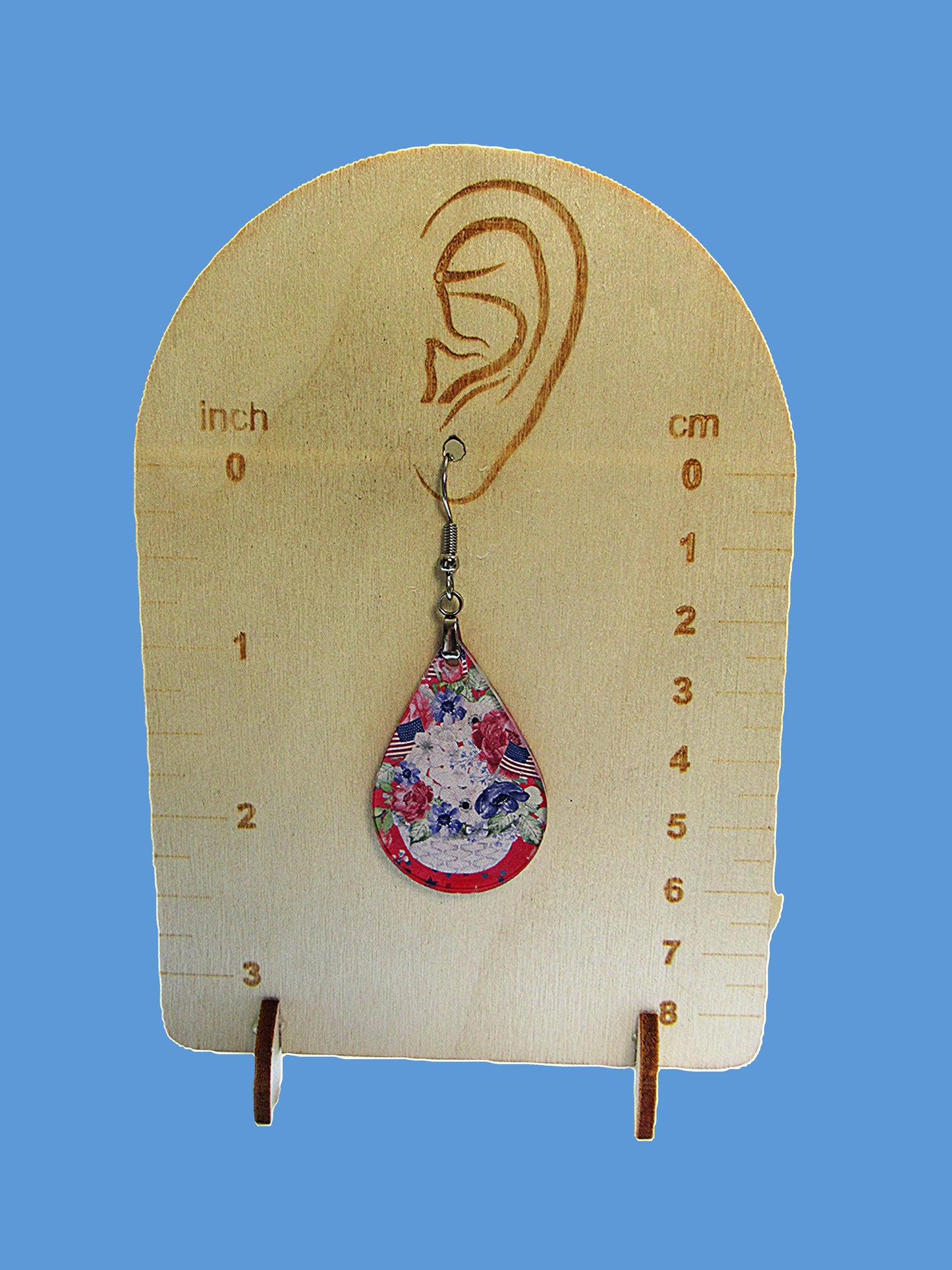 Acrylic Teardrop Shaped Sublimated Earrings