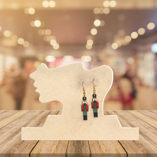 Nutcracker Shaped Sublimated Earrings