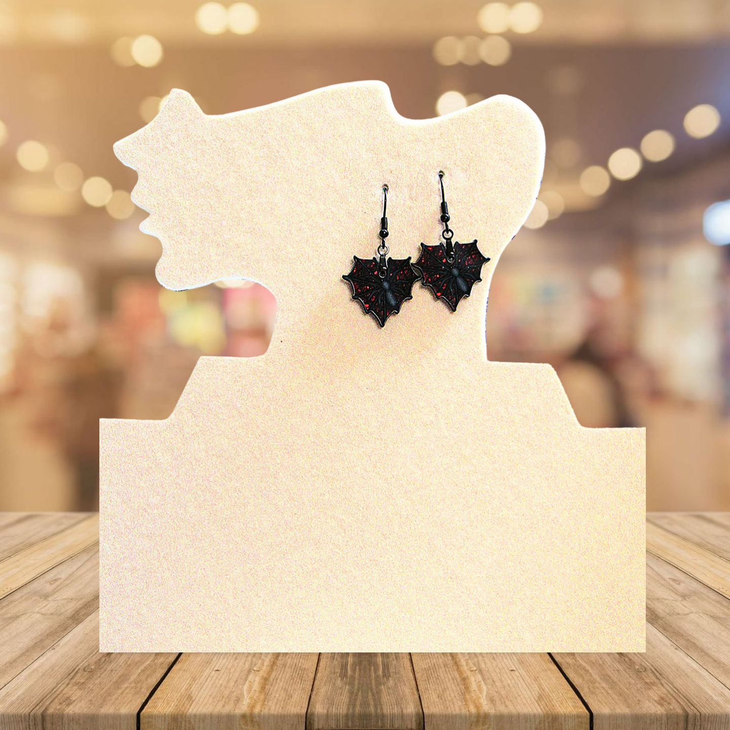 Heart Web Shaped Sublimated Earrings 1 inch