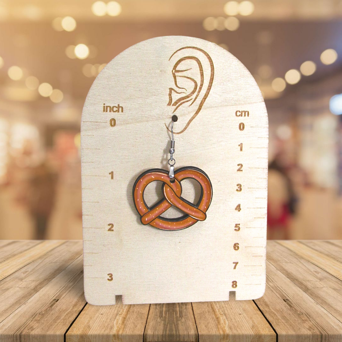 Pretzel Shaped Sublimated Earrings