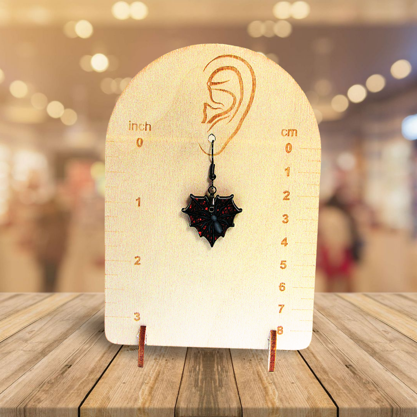 Heart Web Shaped Sublimated Earrings 1 inch