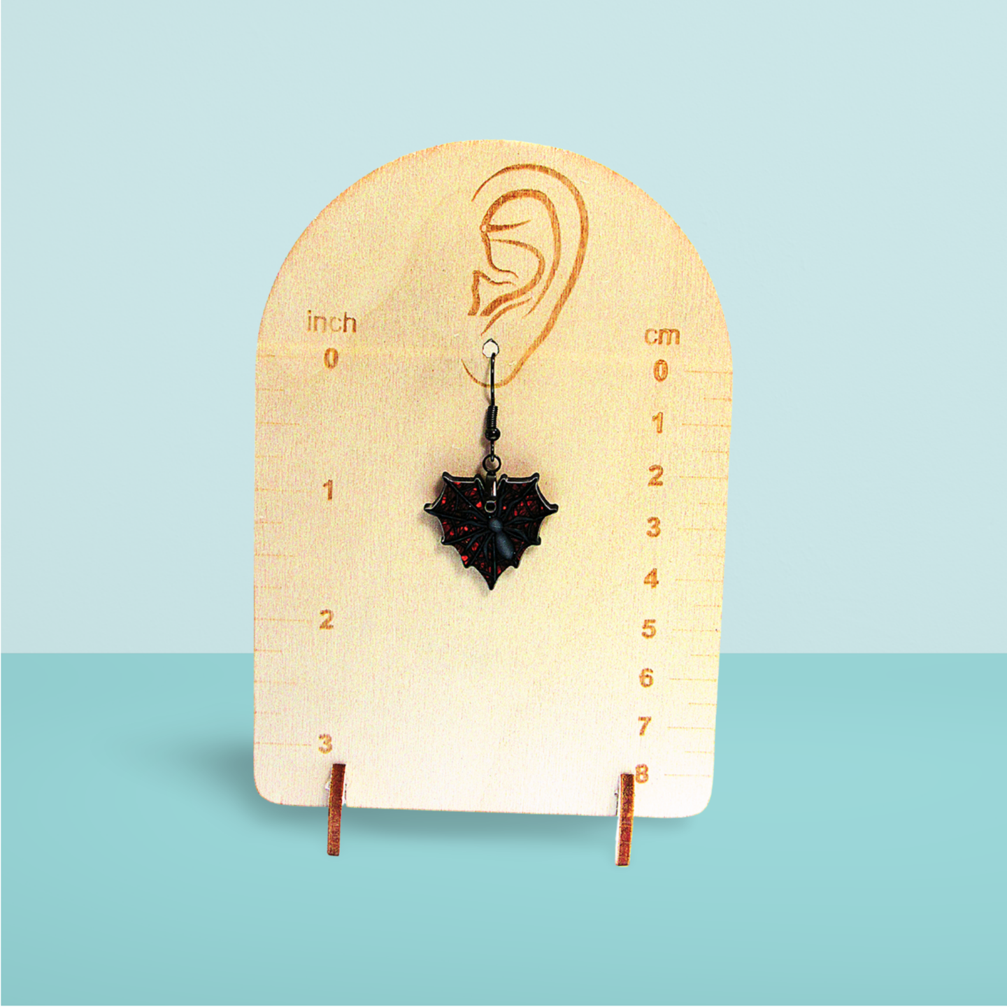 Heart Web Shaped Sublimated Earrings 1 inch